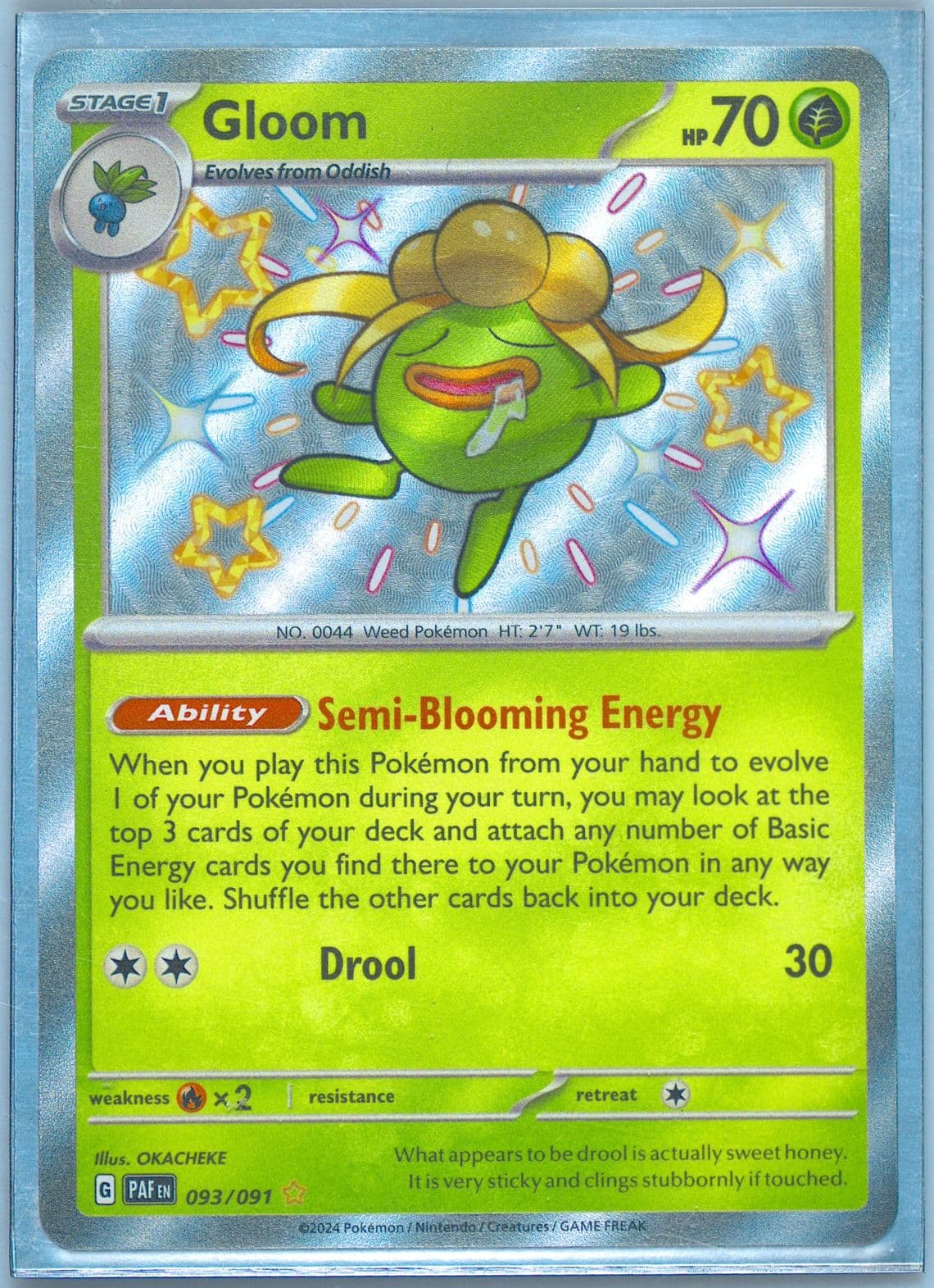 Gloom Shiny Rare (093) 2024 Pokemon Paf EN-Paldean Fates