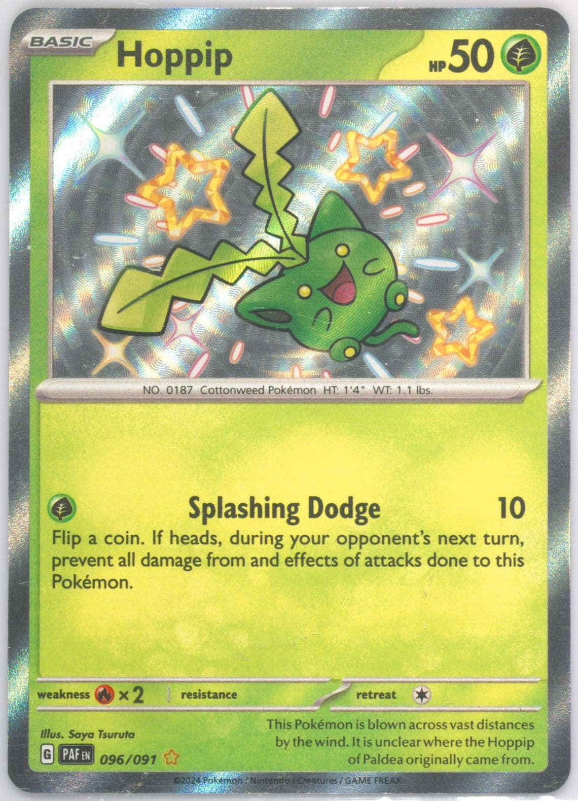 Hoppip Shiny Rare (096) 2024 Pokemon Paf EN-Paldean Fates