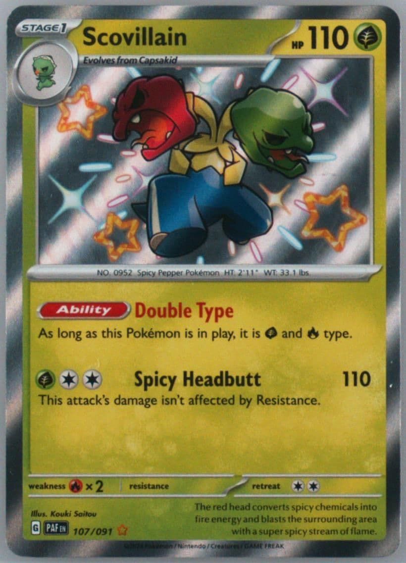 Scovillain Shiny Rare (107) 2024 Pokemon Paf EN-Paldean Fates