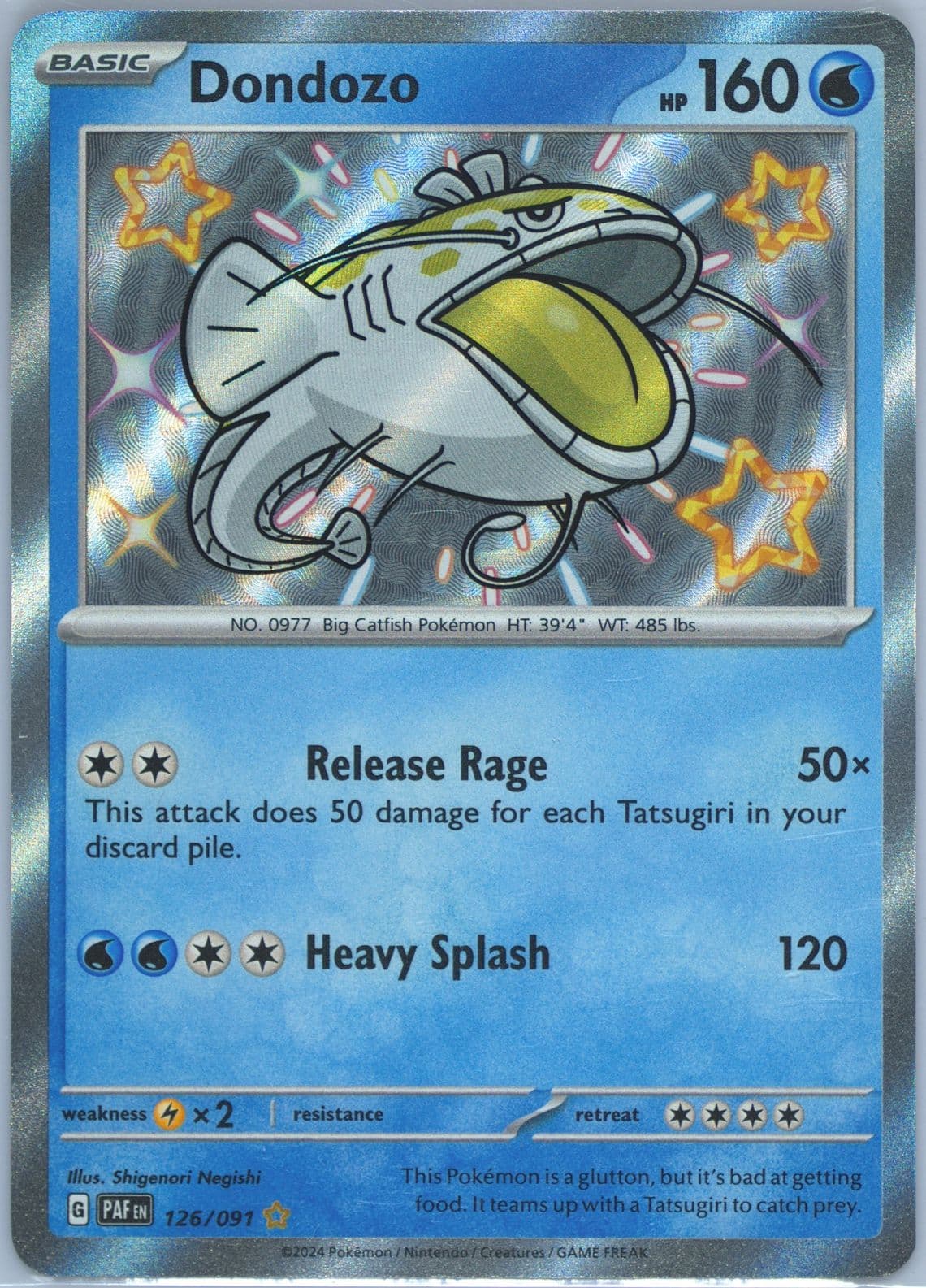 Dondozo Shiny Rare (126) 2024 Pokemon Paf EN-Paldean Fates