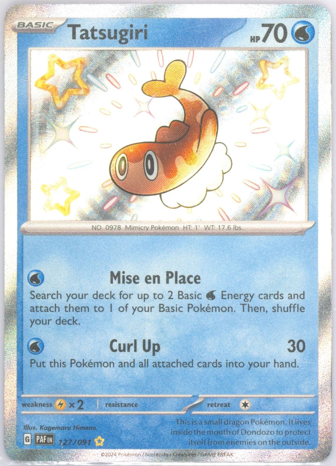 Tatsugiri Shiny Rare (127) 2024 Pokemon Paf EN-Paldean Fates