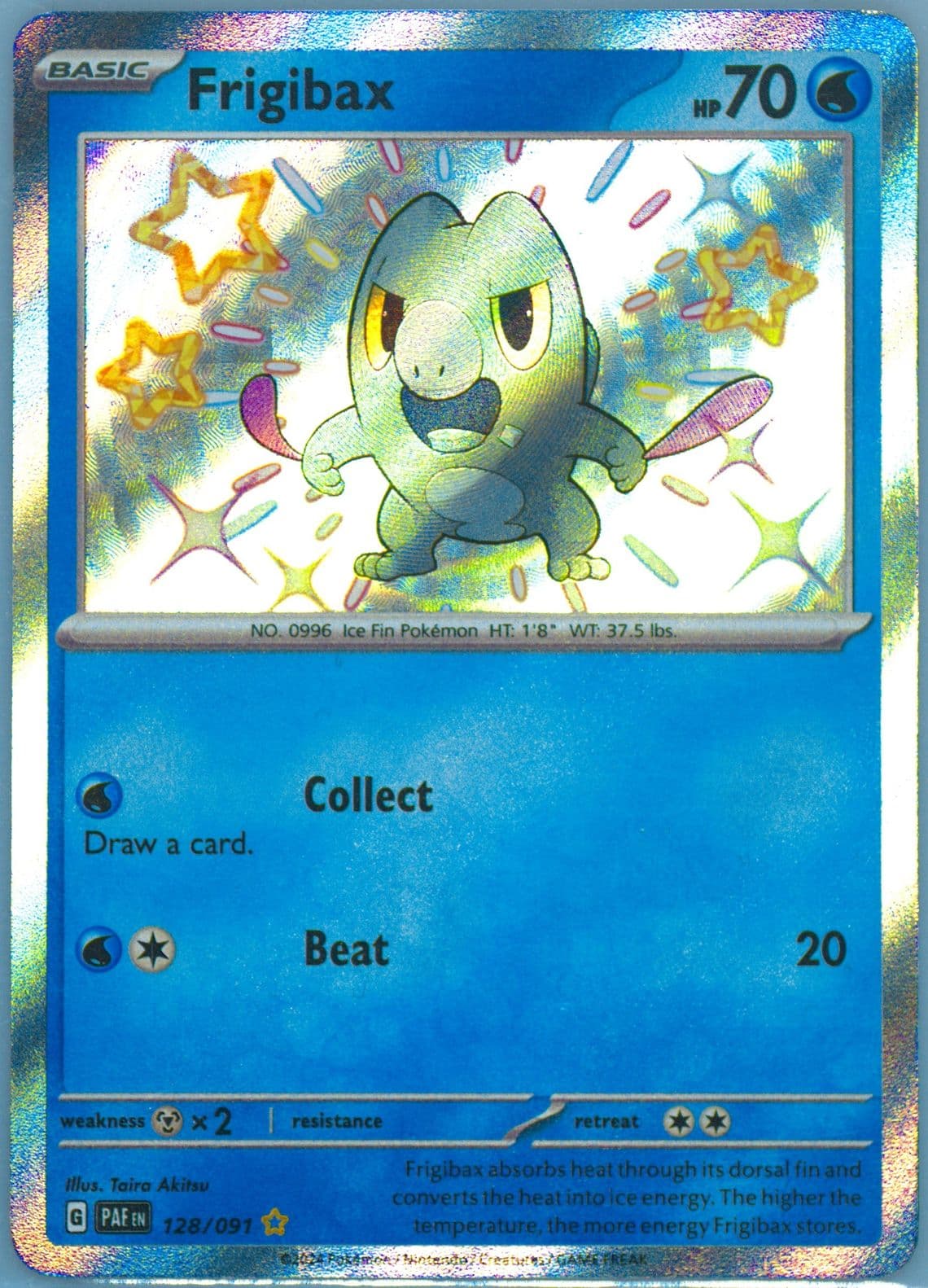 Frigibax Shiny Rare (128) 2024 Pokemon Paf EN-Paldean Fates