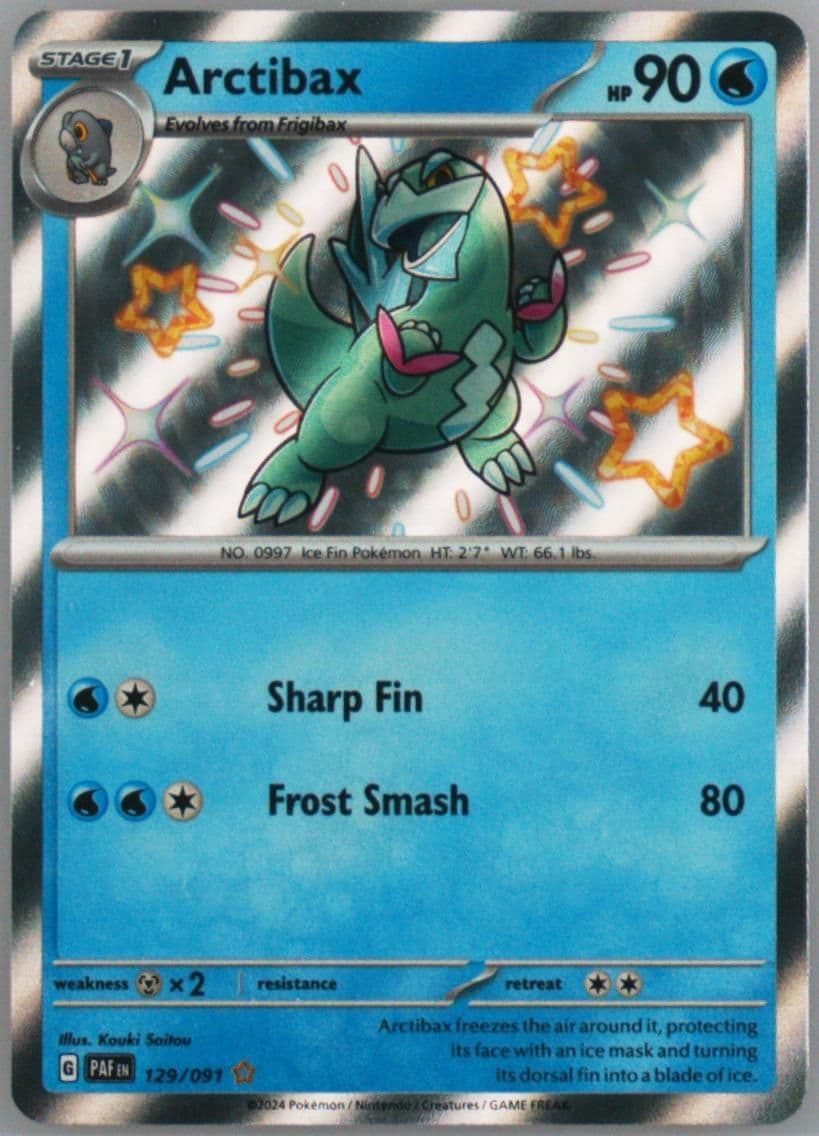 Arctibax Shiny Rare (129) 2024 Pokemon Paf EN-Paldean Fates