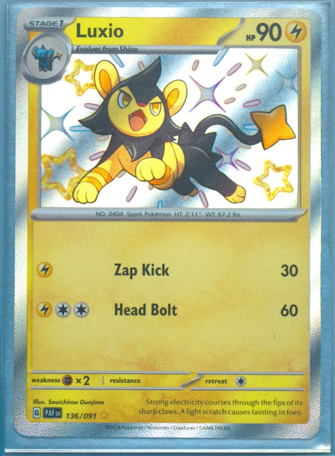 Luxio Shiny Rare (136) 2024 Pokemon Paf EN-Paldean Fates