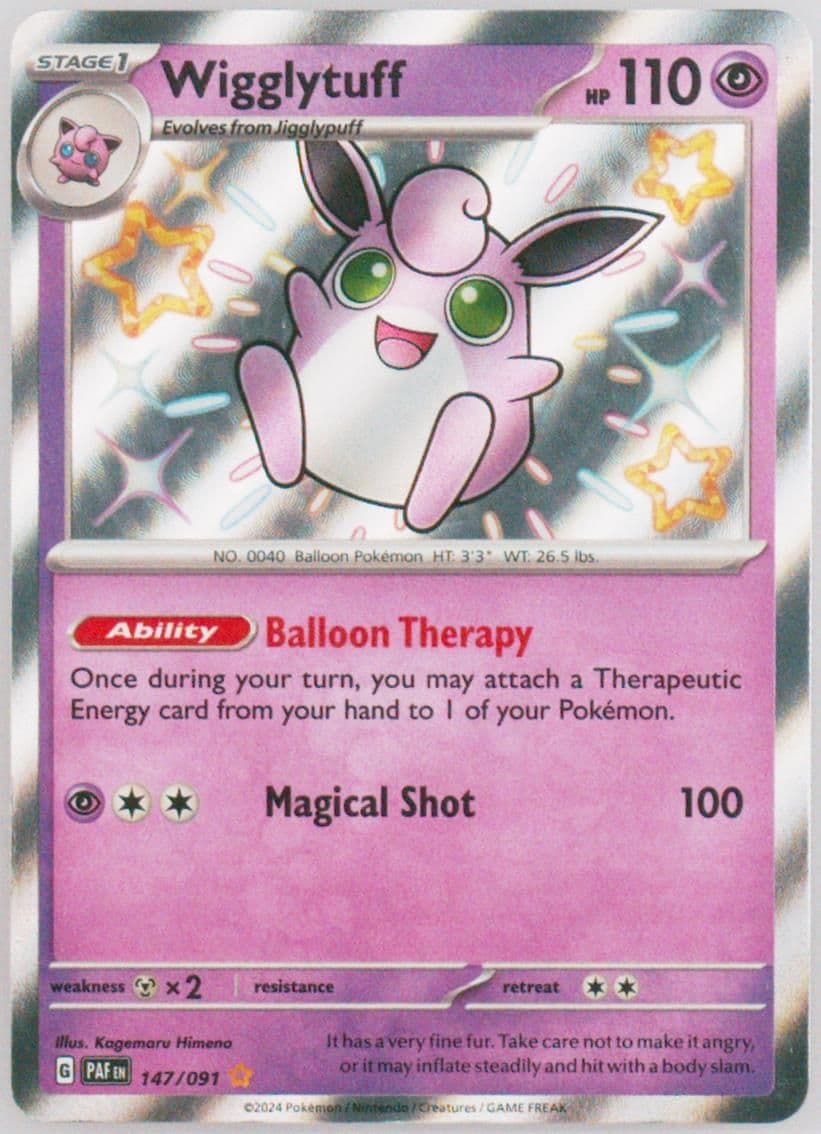 Wigglytuff Shiny Rare (147) 2024 Pokemon Paf EN-Paldean Fates