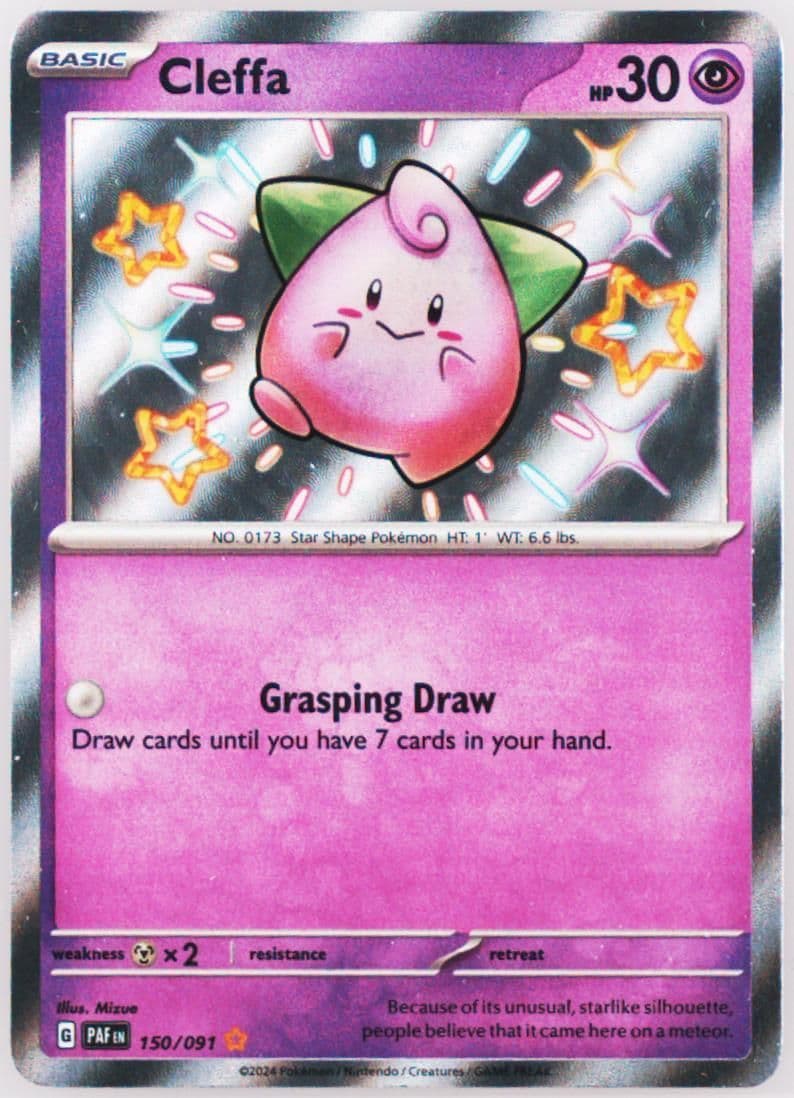 Cleffa Shiny Rare (150) 2024 Pokemon Paf EN-Paldean Fates