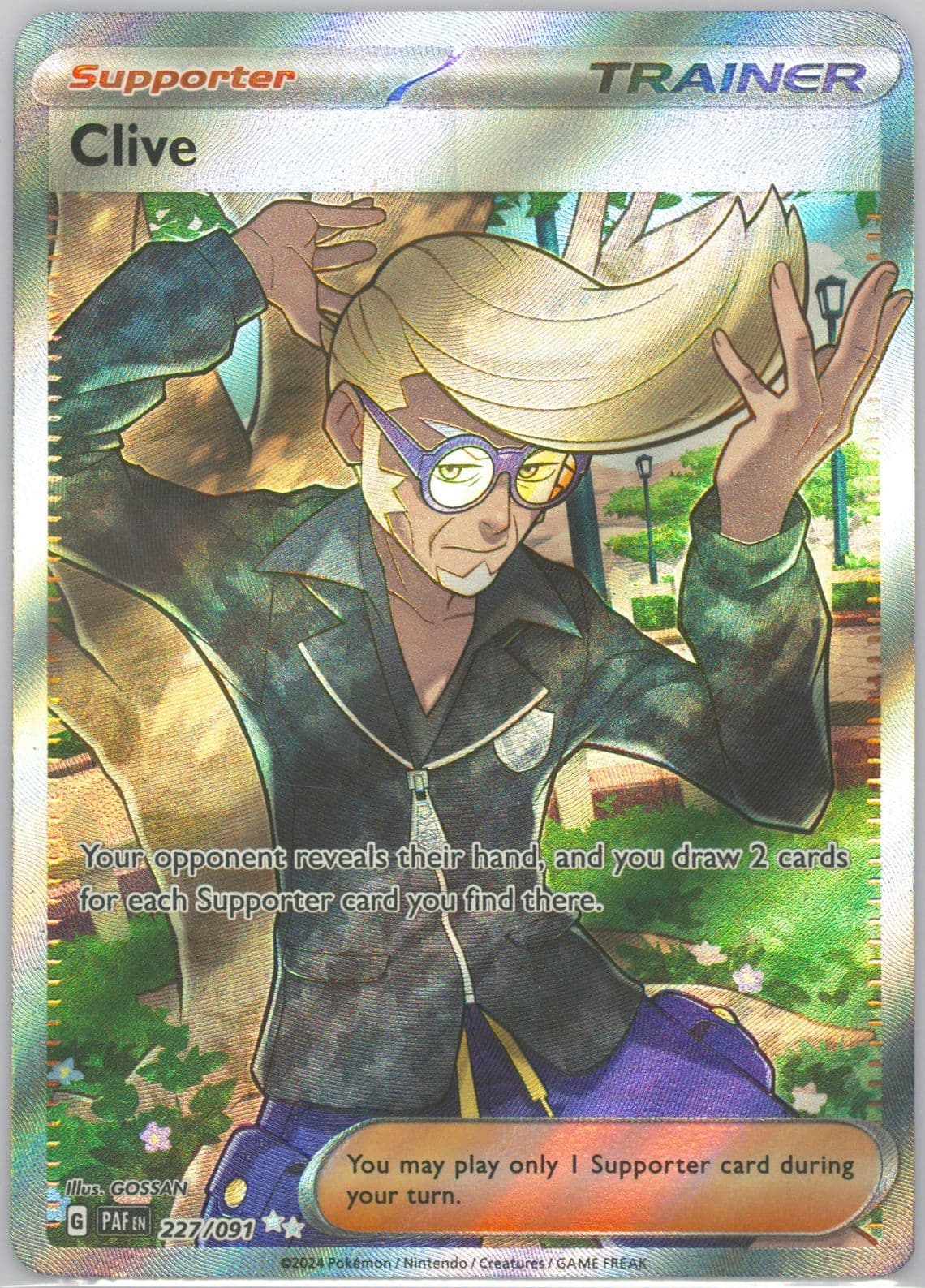 Clive Ultra Rare (227) 2024 Pokemon Paf EN-Paldean Fates