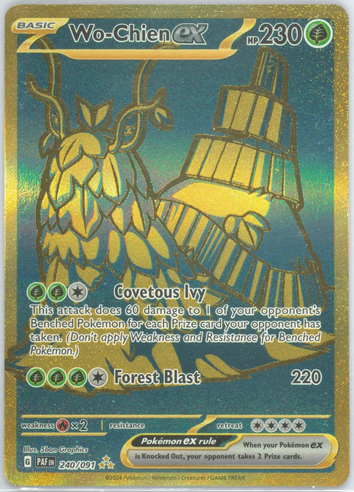 WO-Chien EX Hyper Rare (240) 2024 Pokemon Paf EN-Paldean Fates