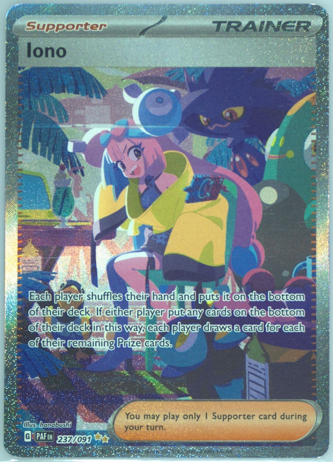 Iono Special Illustration Rare (237) 2024 Pokemon Paf EN-Paldean Fates