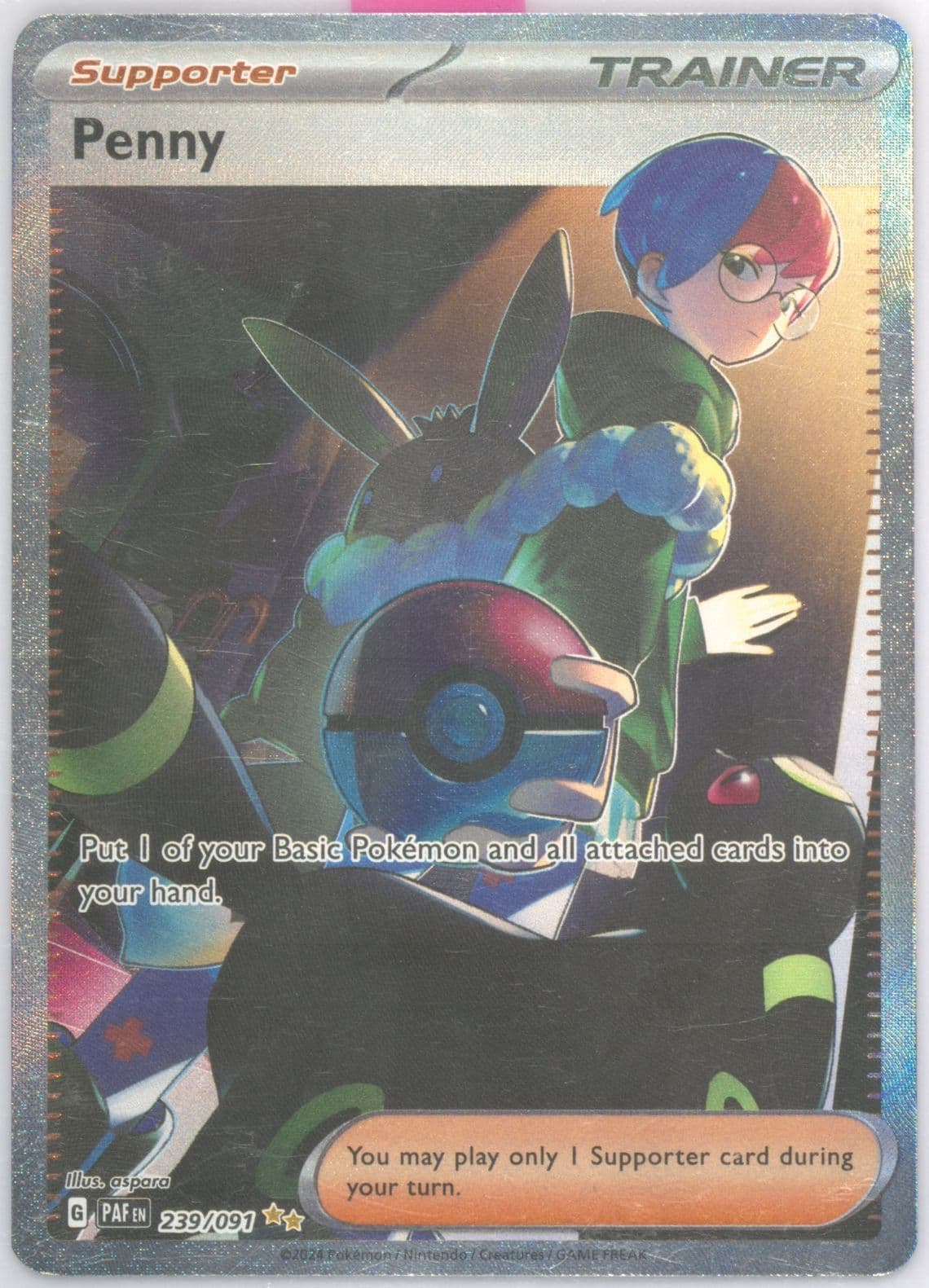 Penny Special Illustration Rare (239) 2024 Pokemon Paf EN-Paldean Fates
