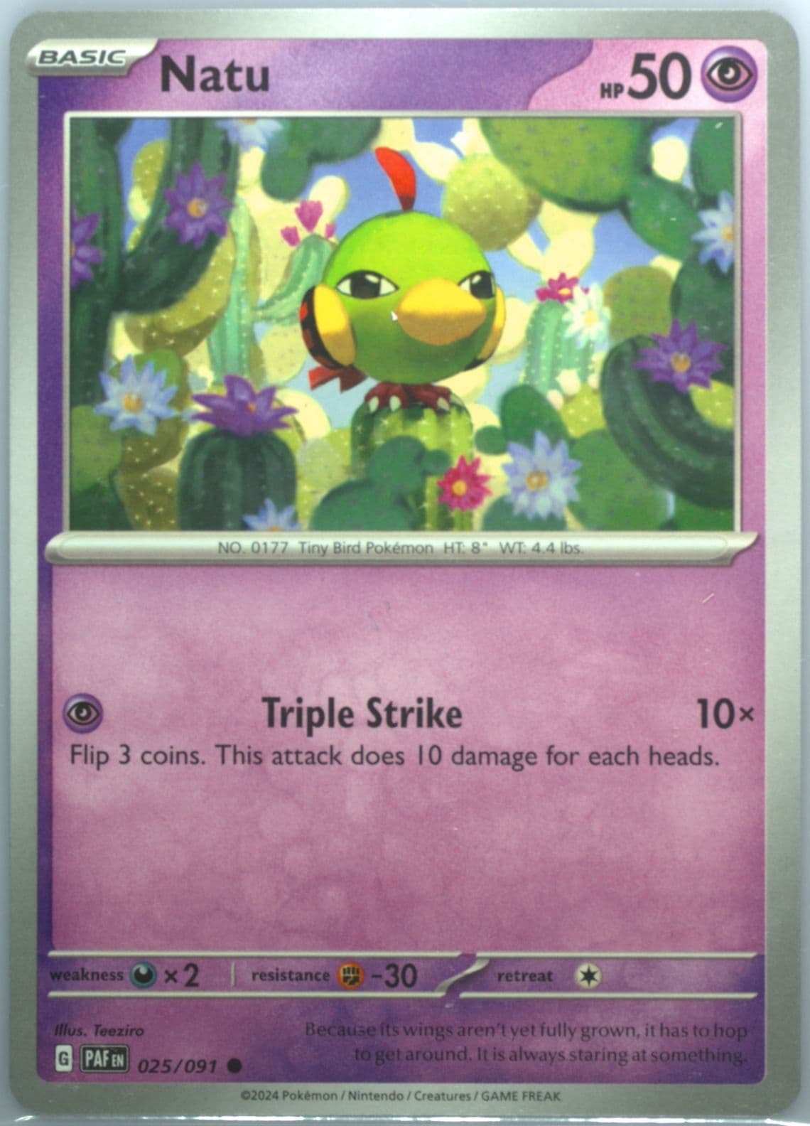 Natu (025) 2024 Pokemon Paf EN-Paldean Fates