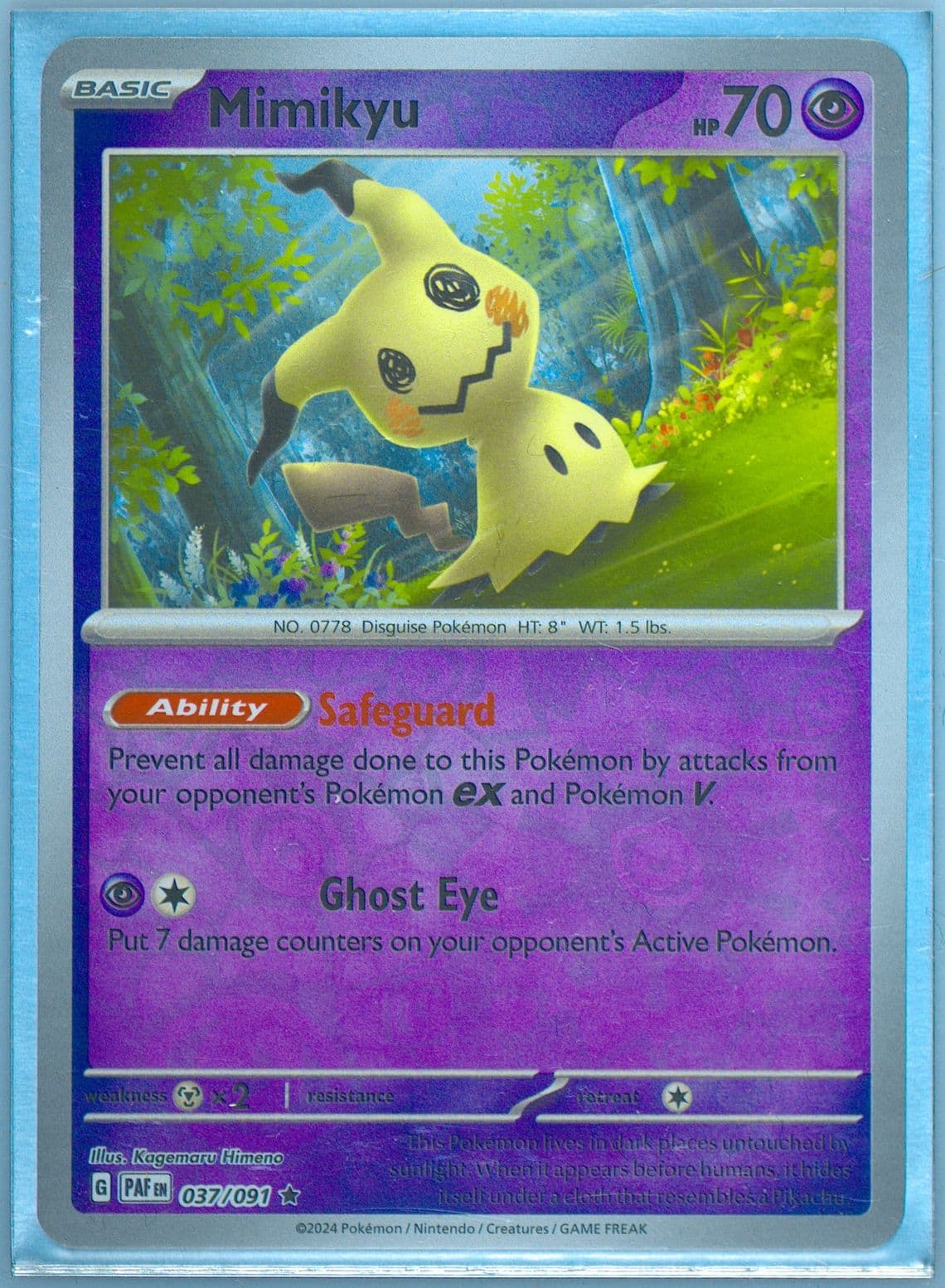 Mimikyu (037) 2024 Pokemon Paf EN-Paldean Fates