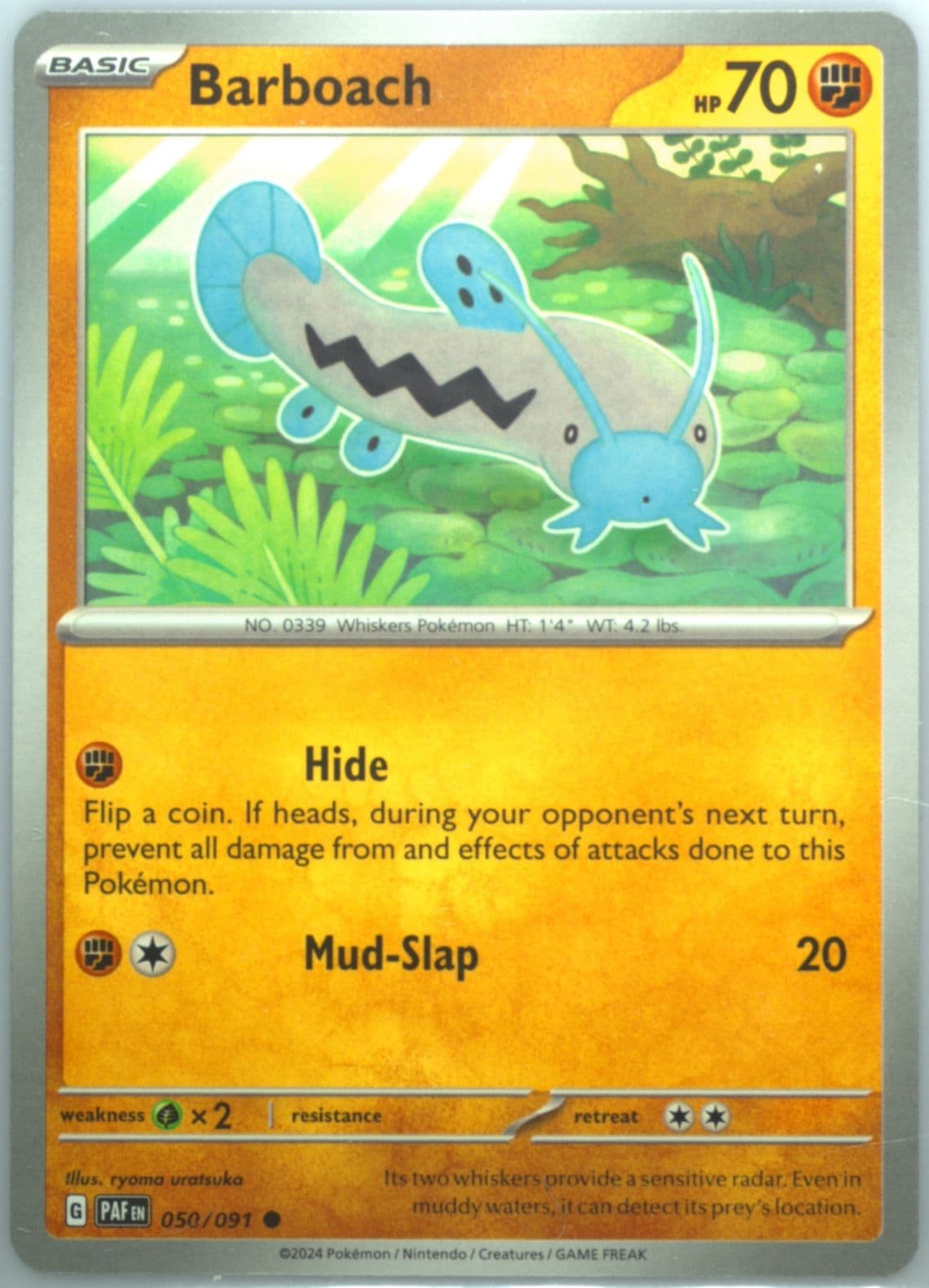 Barboach (050) 2024 Pokemon Paf EN-Paldean Fates