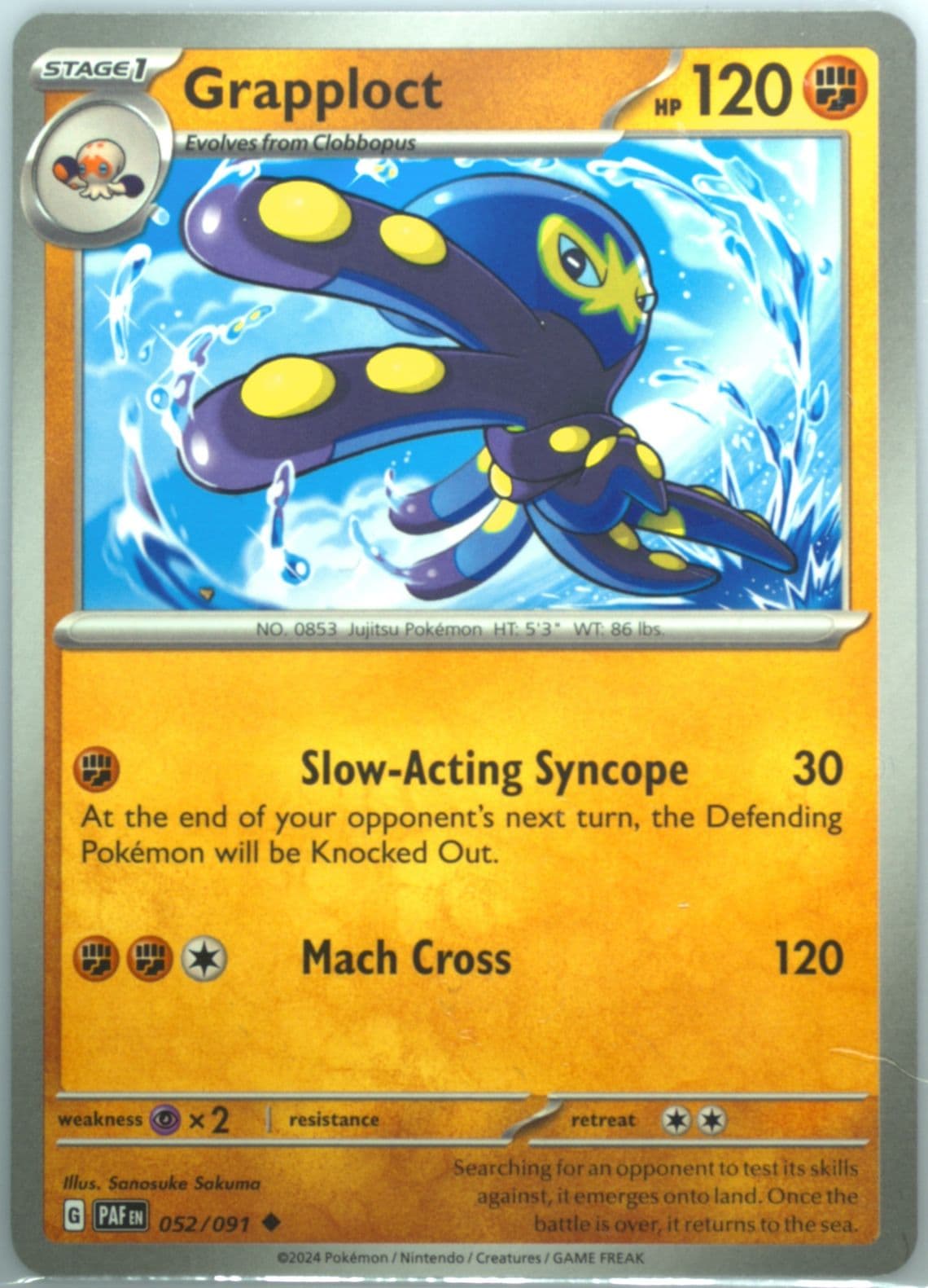 Grapploct (052) 2024 Pokemon Paf EN-Paldean Fates
