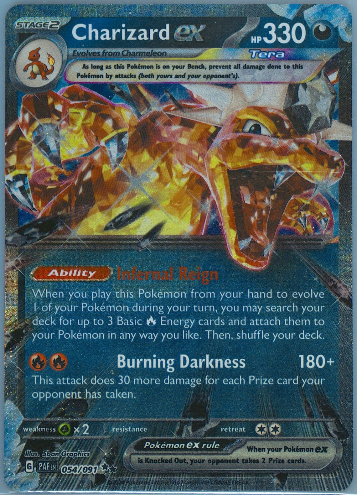 Charizard EX (054) 2024 Pokemon Paf EN-Paldean Fates