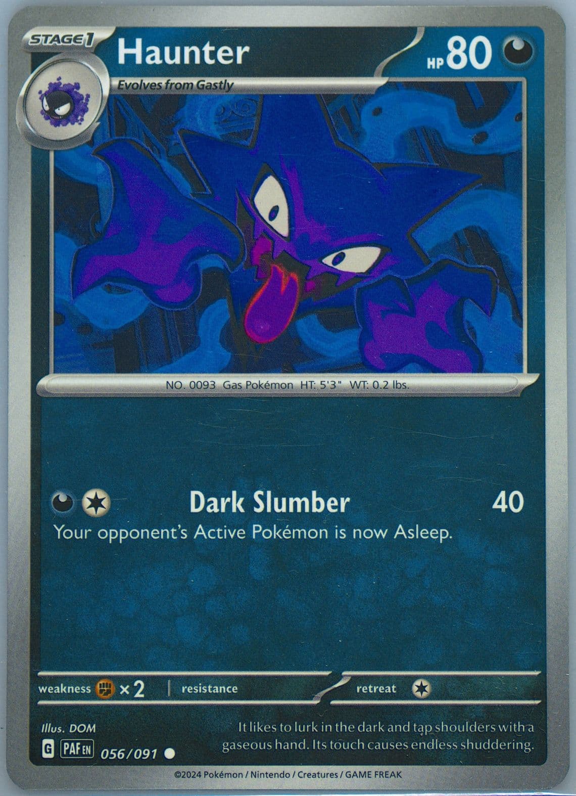 Haunter (056) 2024 Pokemon Paf EN-Paldean Fates