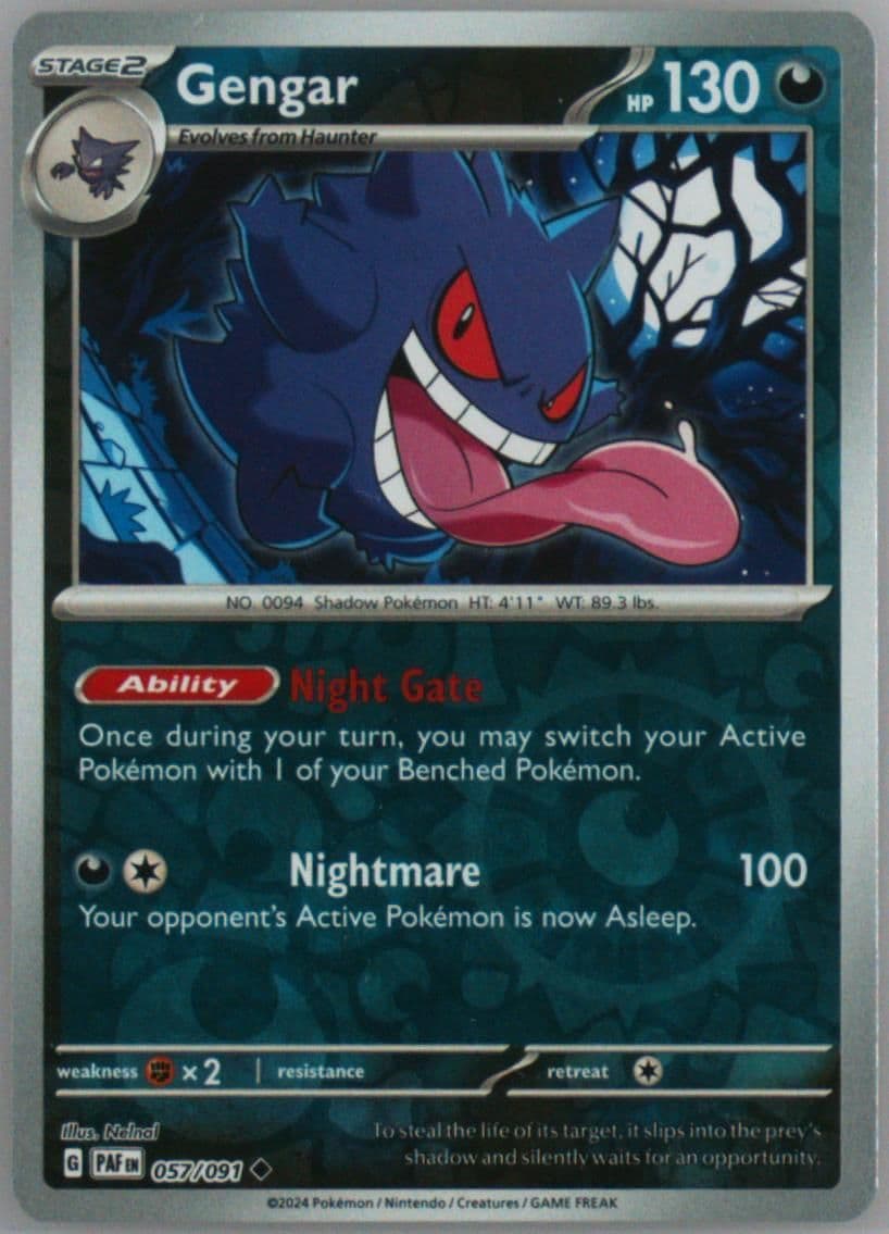Gengar (057) 2024 Pokemon Paf EN-Paldean Fates