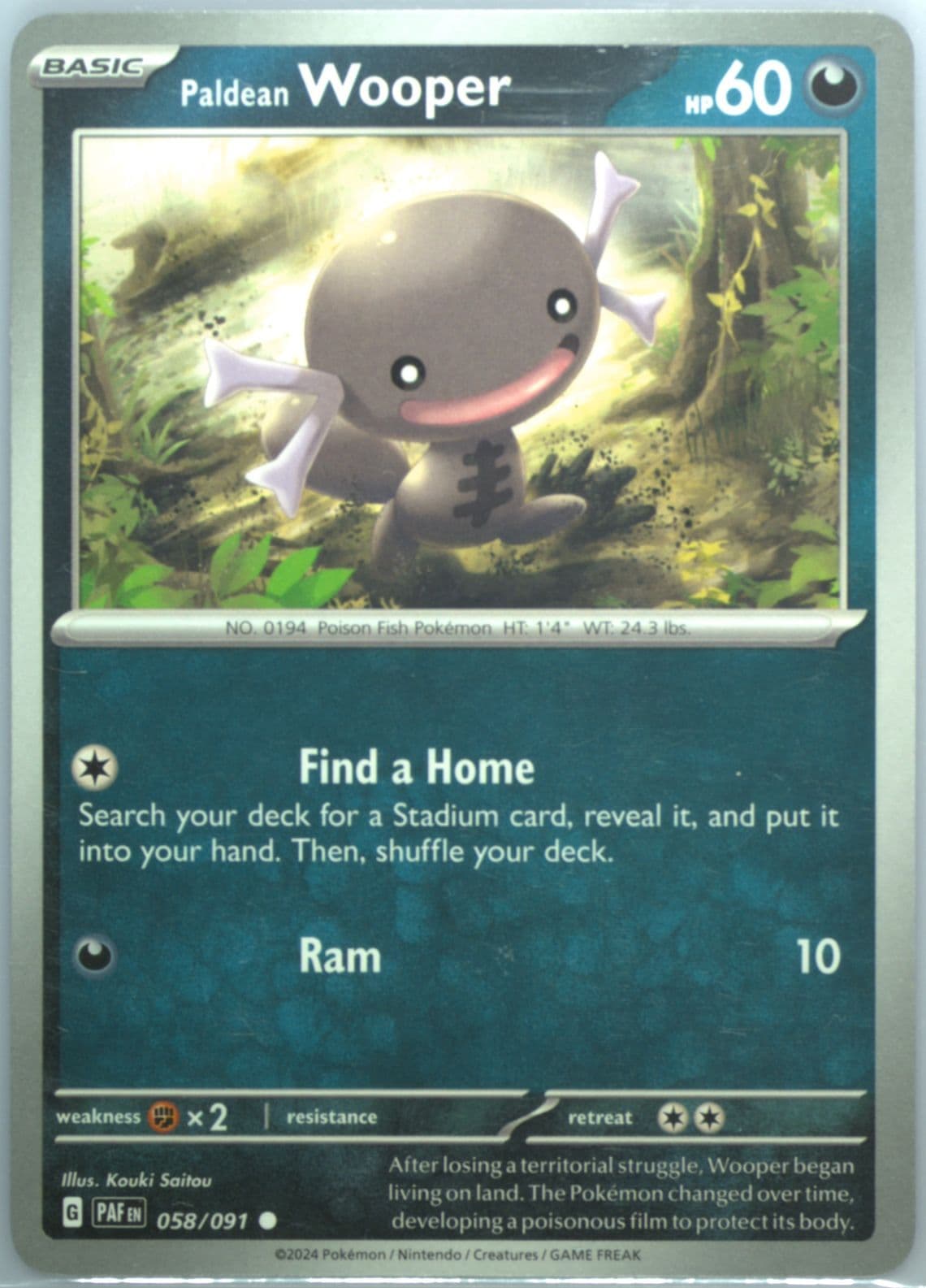 Paldean Wooper (058) 2024 Pokemon Paf EN-Paldean Fates