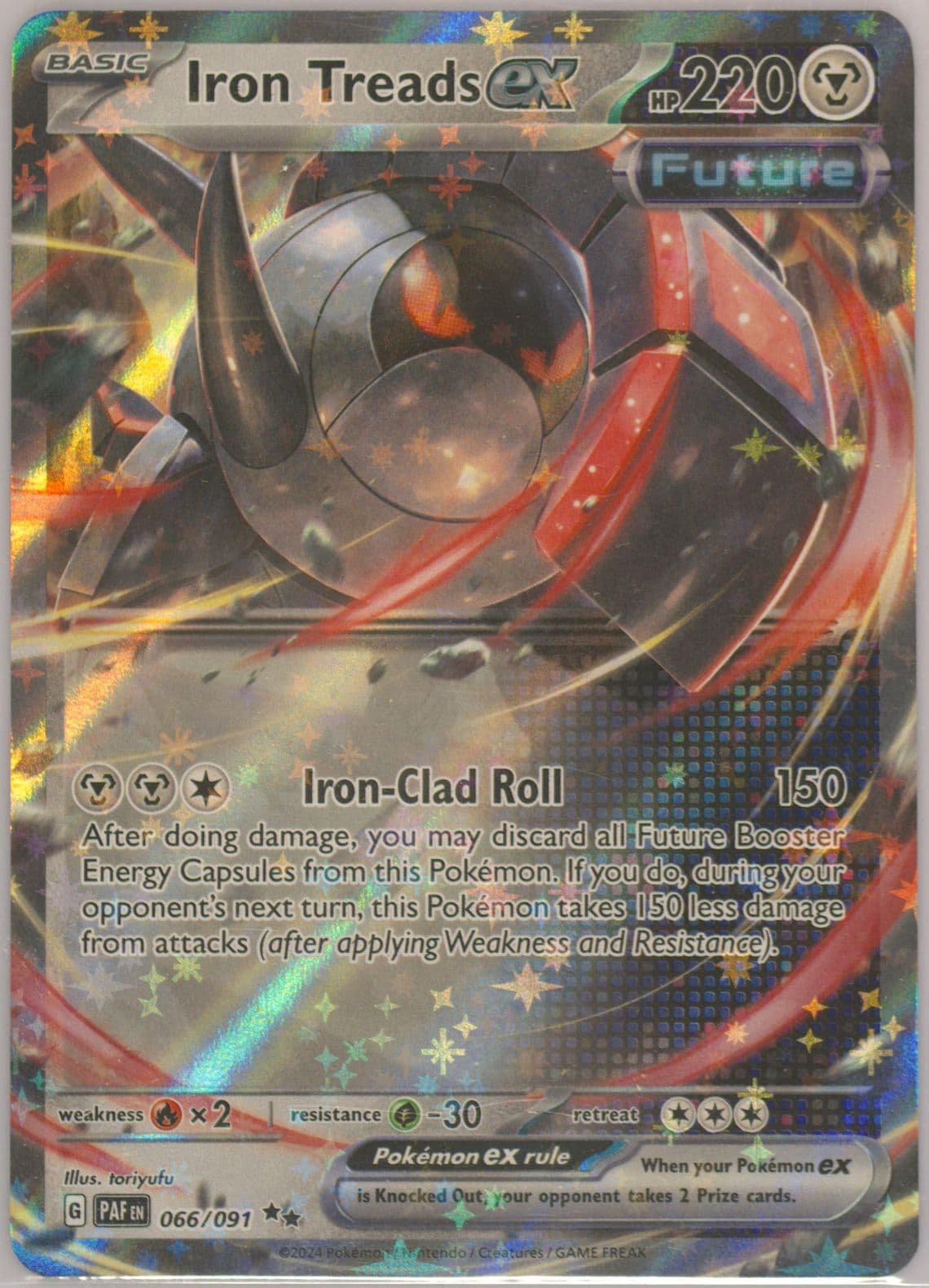 Iron Treads EX (066) 2024 Pokemon Paf EN-Paldean Fates