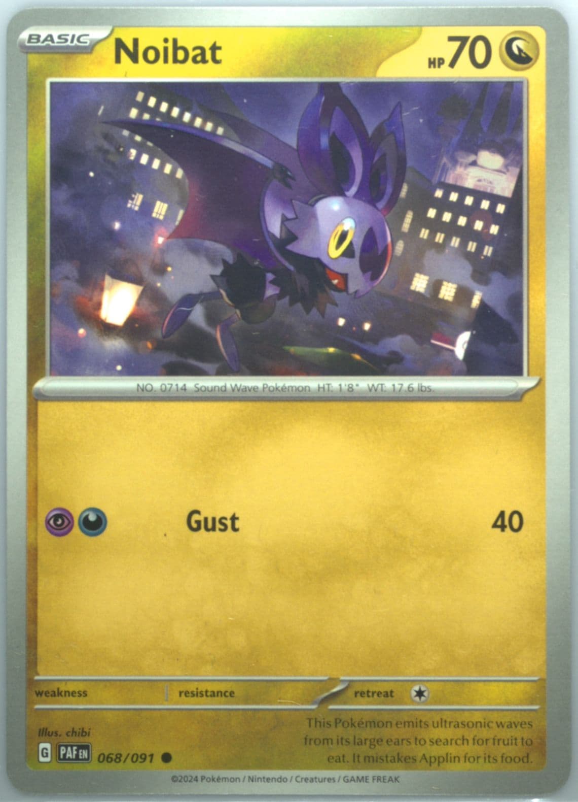 Noibat (068) 2024 Pokemon Paf EN-Paldean Fates
