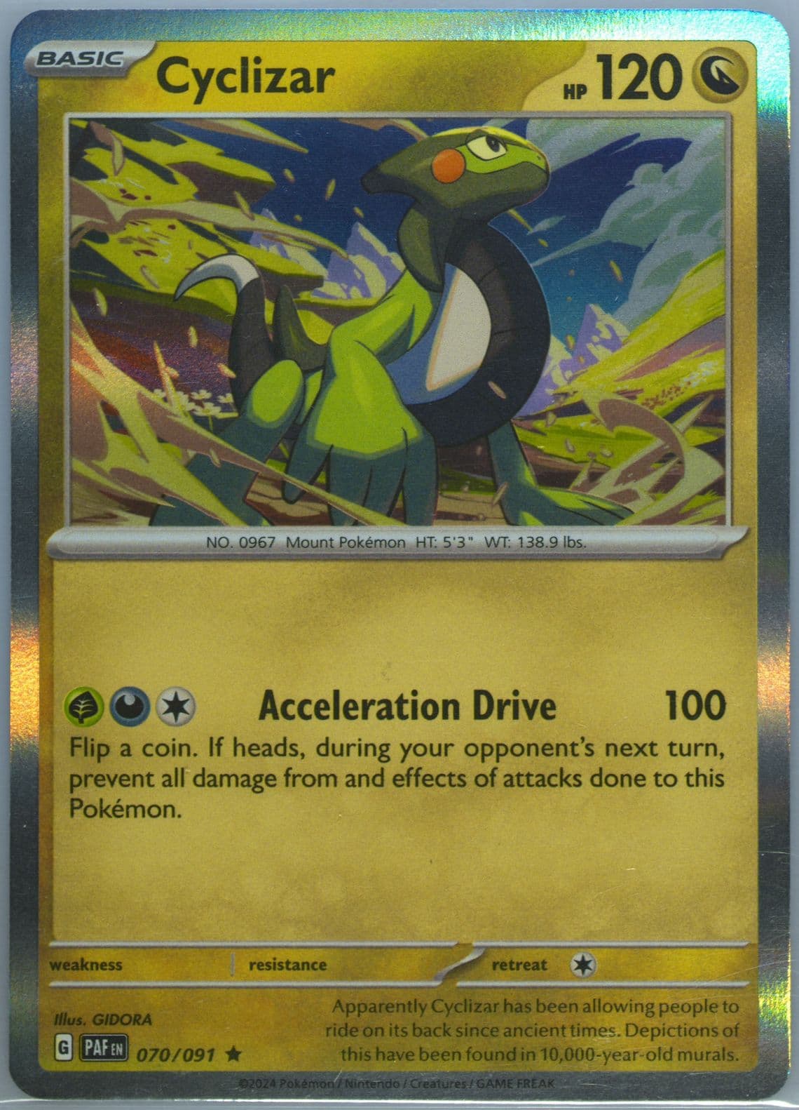 Cyclizar (070) 2024 Pokemon Paf EN-Paldean Fates