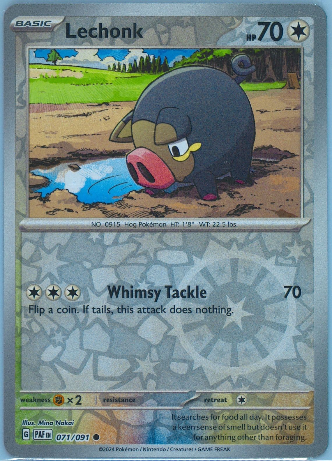 Lechonk (071) 2024 Pokemon Paf EN-Paldean Fates