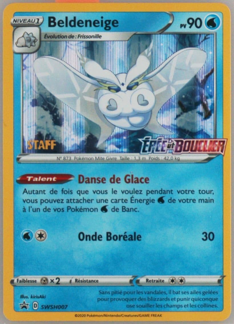Beldeneige-Holo Prerelease-Staff-French (007) 2020 Pokemon Swsh Black Star Promo
