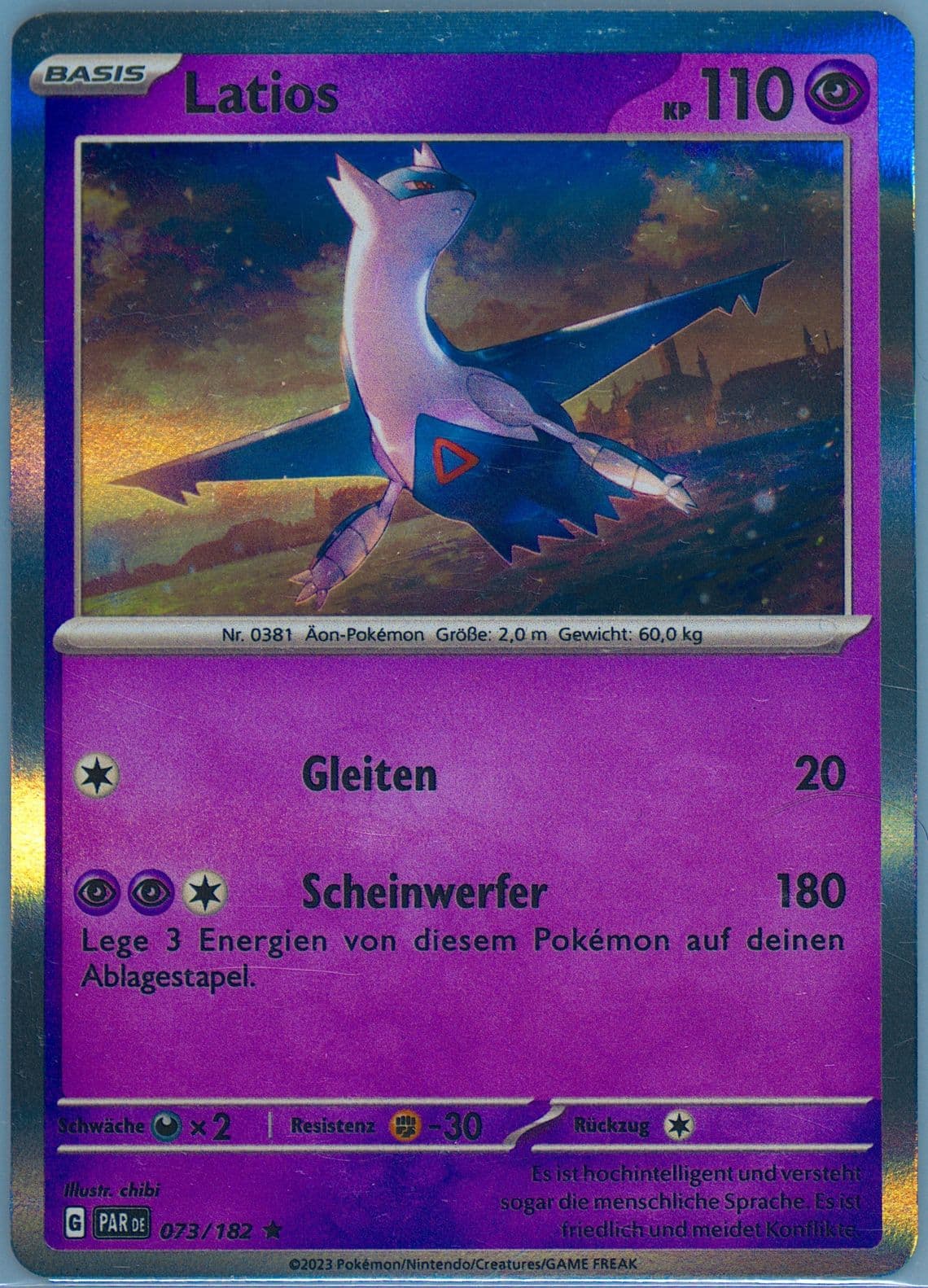Latios (073) 2023 Pokemon German Par de-Paradox Rift