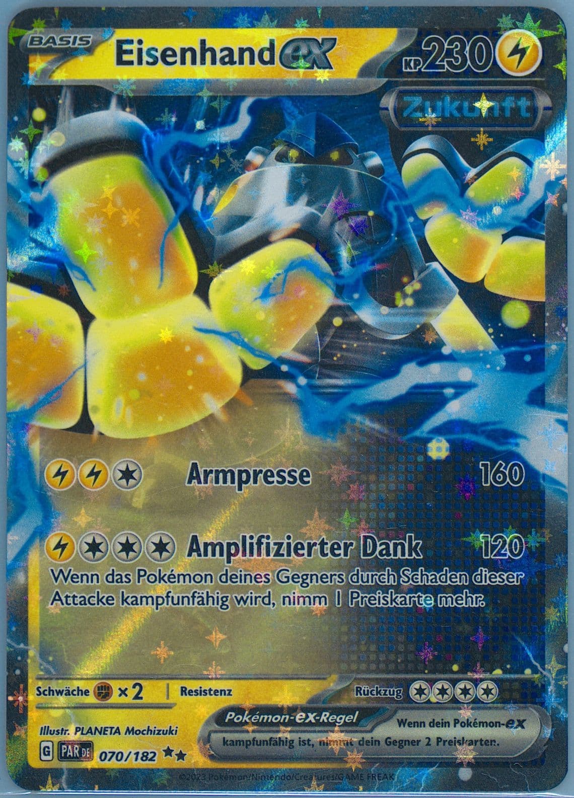 Iron Hands EX (070) 2023 Pokemon German Par de-Paradox Rift