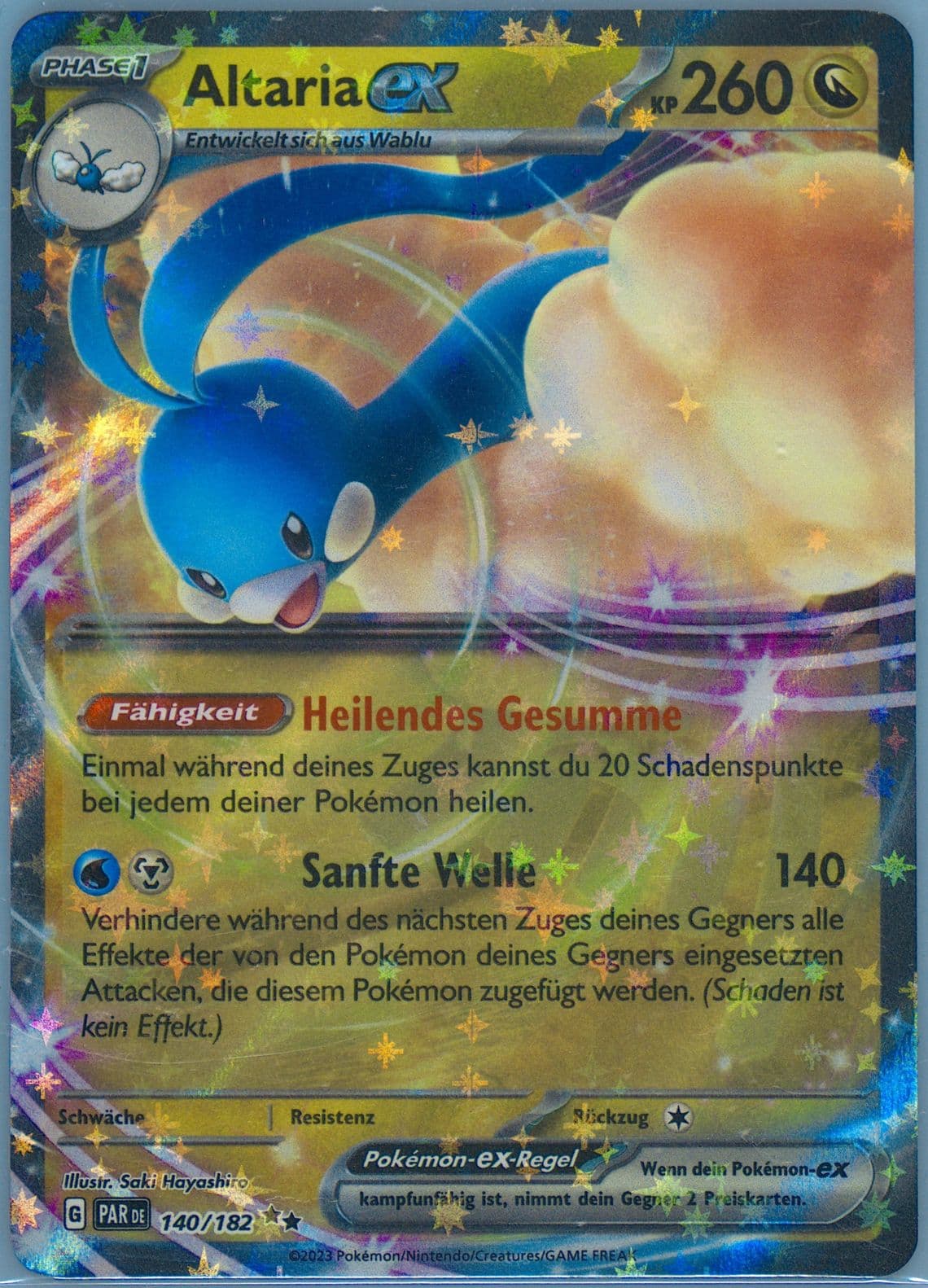 Altaria EX (140) 2023 Pokemon German Par de-Paradox Rift