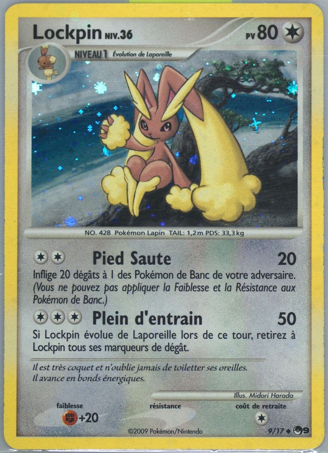 Lopunny-Holo French (9) 2009 Pokemon Pop Series 9
