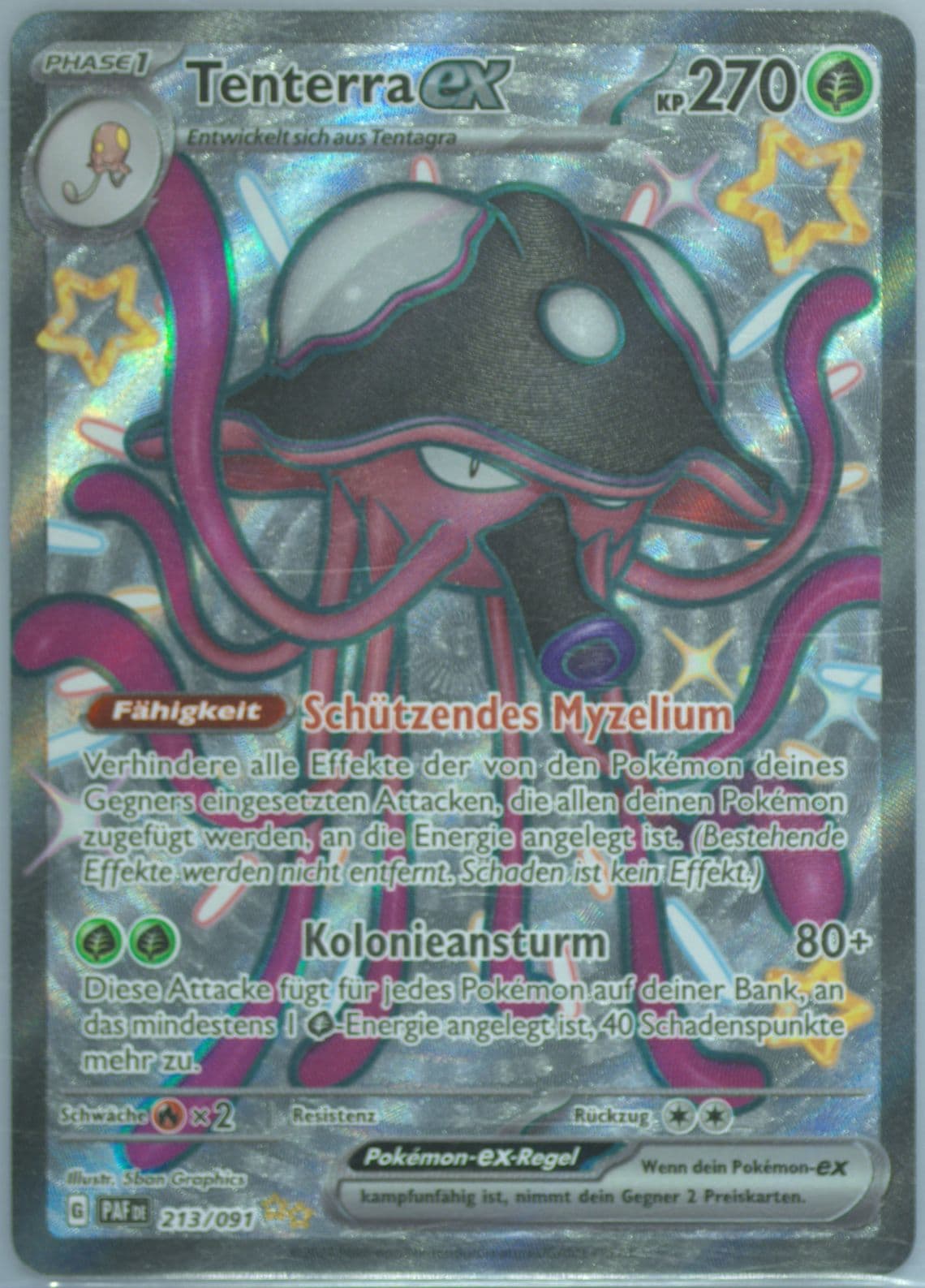 Toedscruel EX Shiny Ultra Rare (213) 2024 Pokemon German Paf de-Paldean Fates