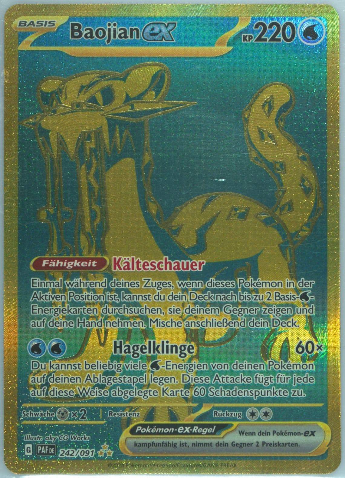 Chien-Pao EX Hyper Rare (242) 2024 Pokemon German Paf de-Paldean Fates