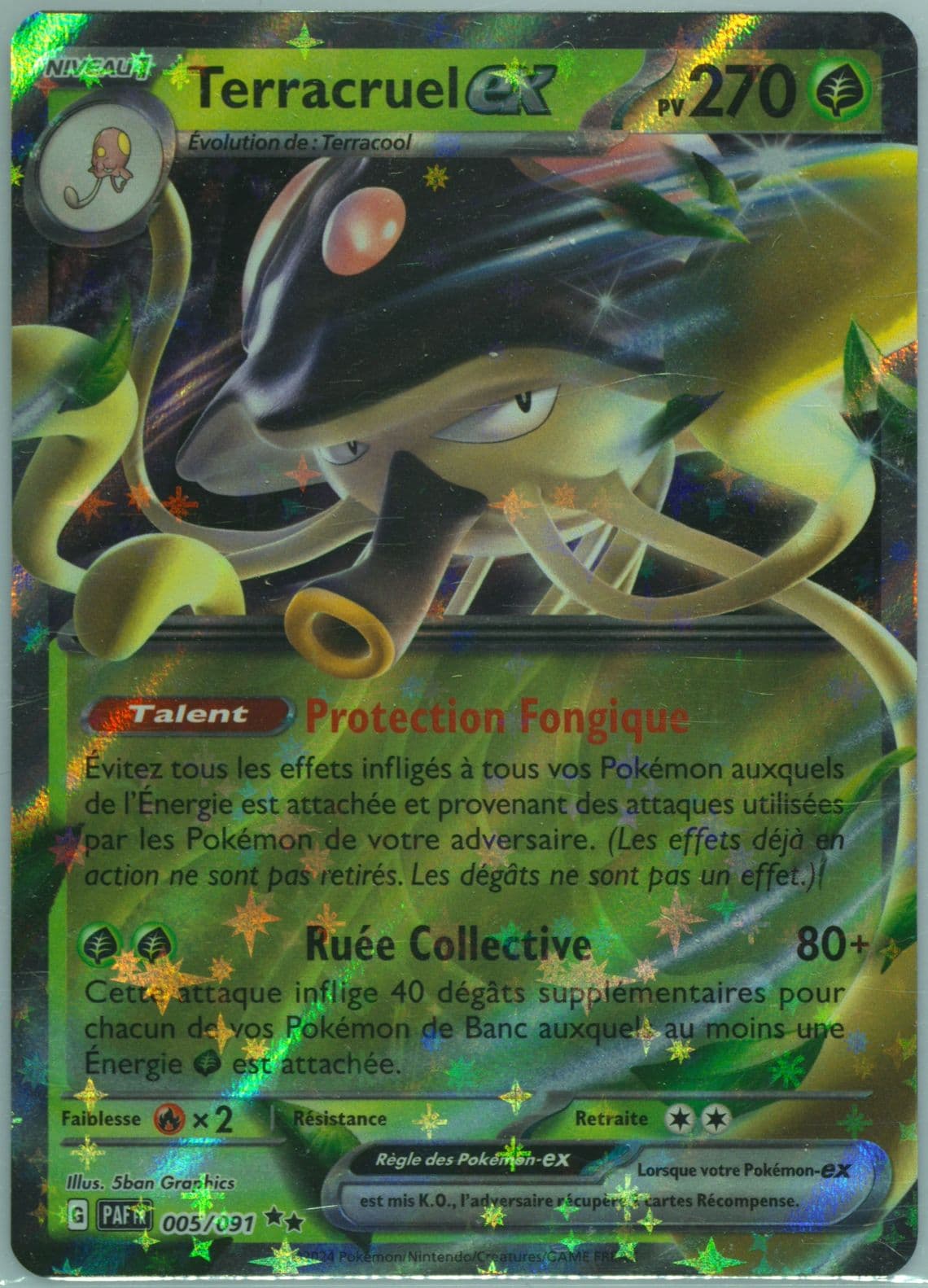 Toedscruel EX (005) 2024 Pokemon French Paf FR-Paldean Fates