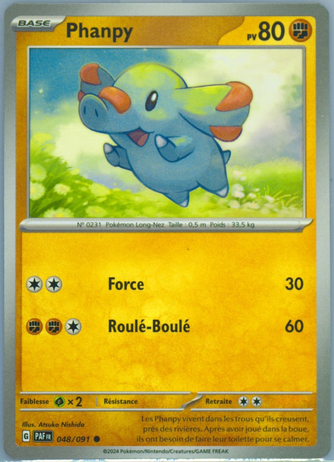 Phanpy (048) 2024 Pokemon French Paf FR-Paldean Fates