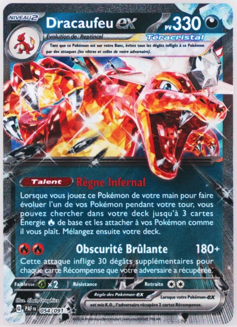 Charizard EX (054) 2024 Pokemon French Paf FR-Paldean Fates