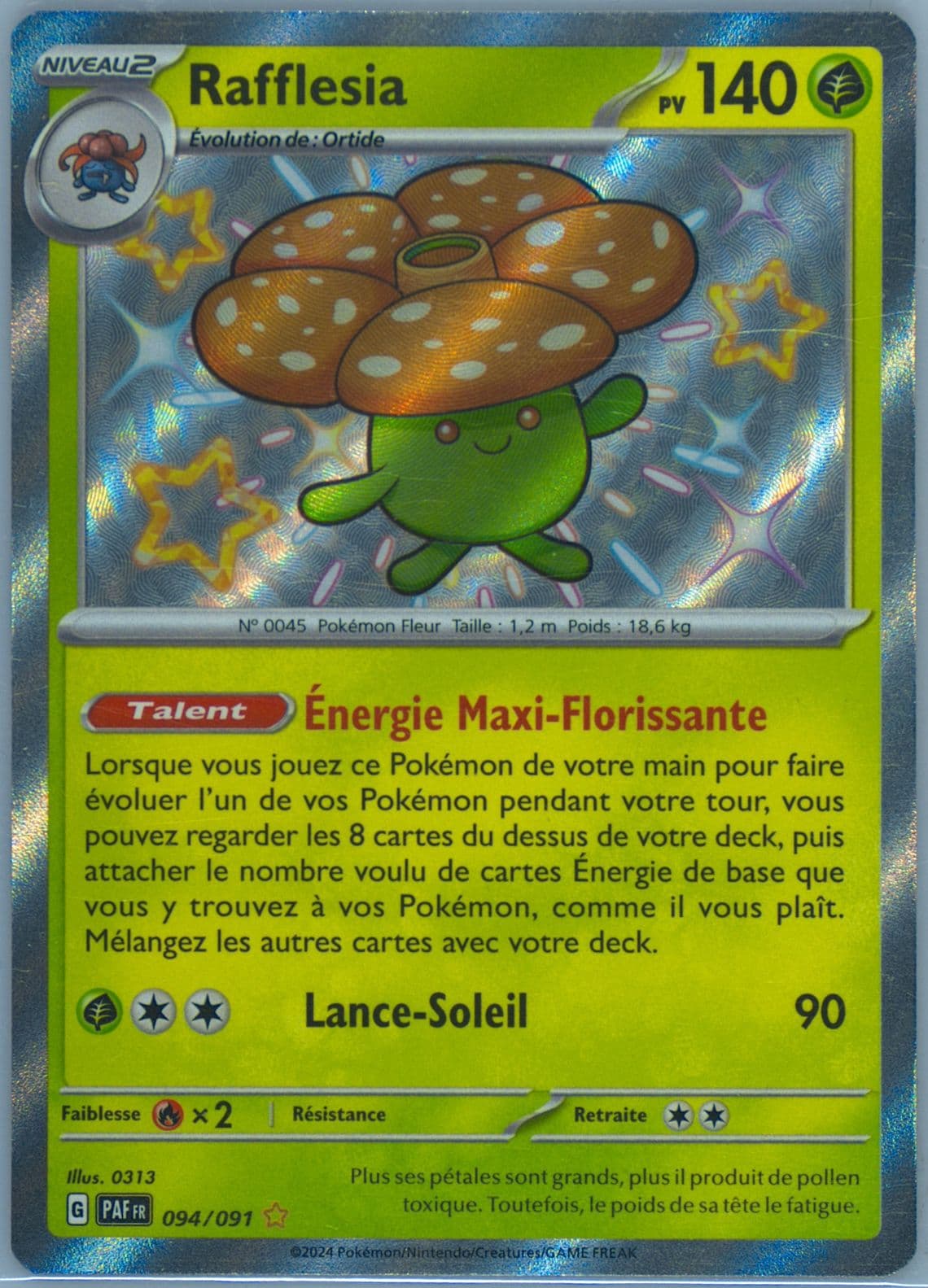 Vileplume Shiny Rare (094) 2024 Pokemon French Paf FR-Paldean Fates