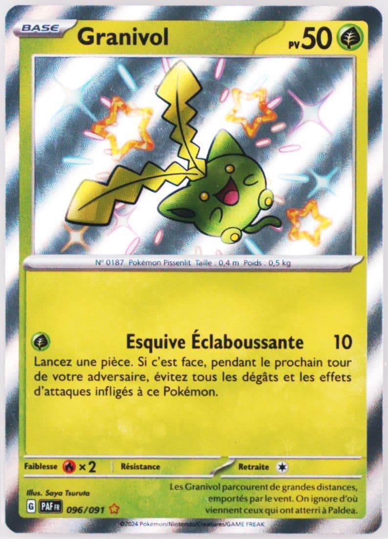 Hoppip Shiny Rare (096) 2024 Pokemon French Paf FR-Paldean Fates