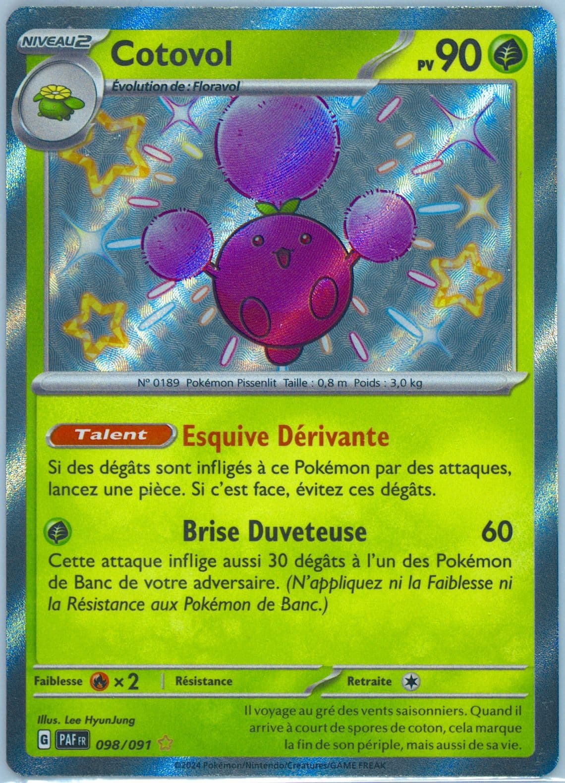 Jumpluff Shiny Rare (098) 2024 Pokemon French Paf FR-Paldean Fates