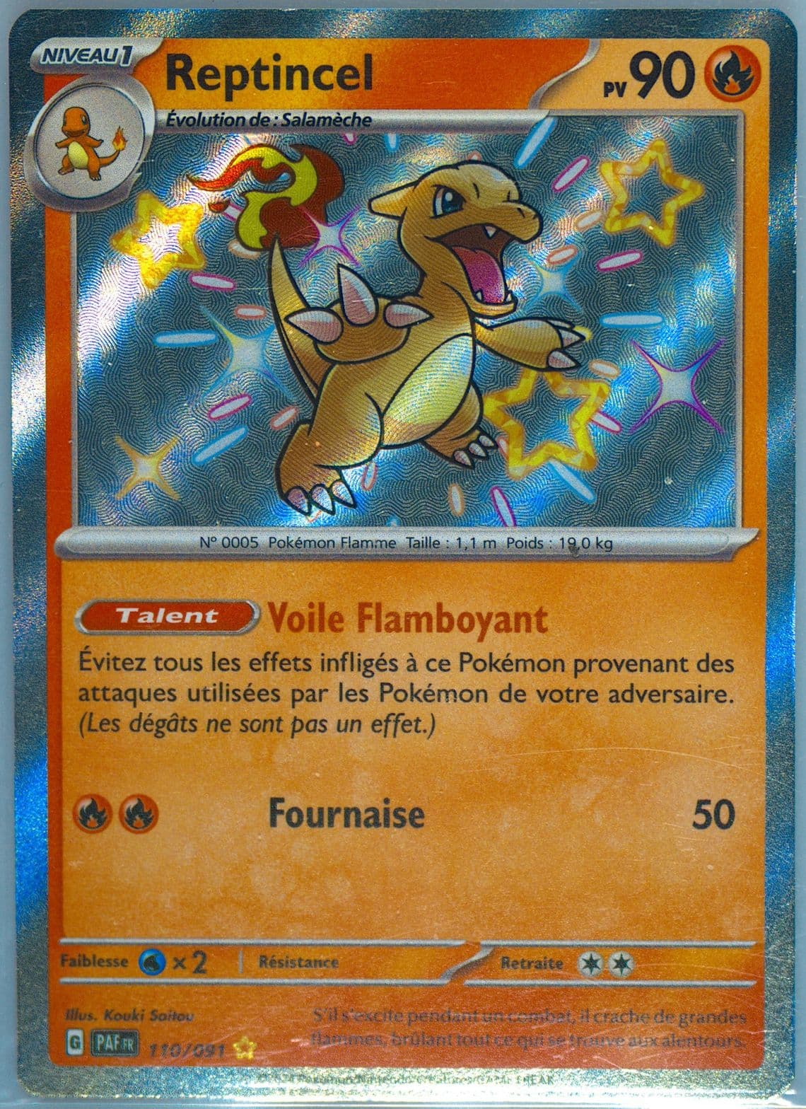 Charmeleon Shiny Rare (110) 2024 Pokemon French Paf FR-Paldean Fates