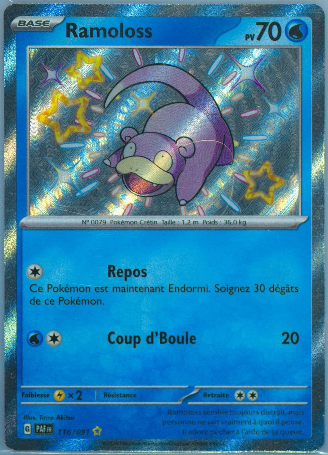 Slowpoke Shiny Rare (116) 2024 Pokemon French Paf FR-Paldean Fates