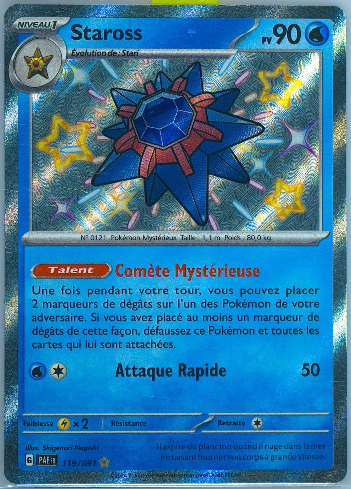 Starmie Shiny Rare (119) 2024 Pokemon French Paf FR-Paldean Fates