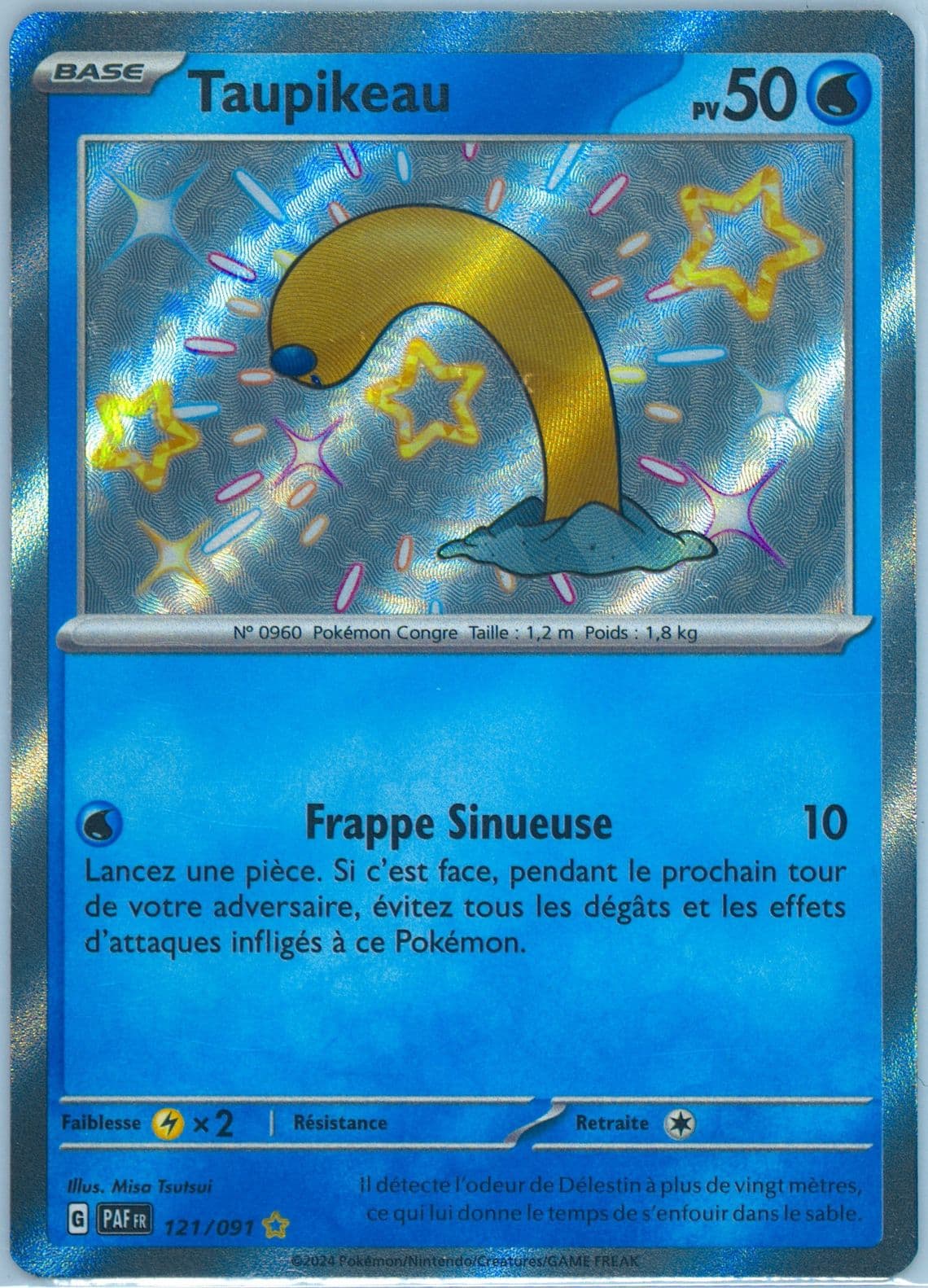 Wiglett Shiny Rare (121) 2024 Pokemon French Paf FR-Paldean Fates