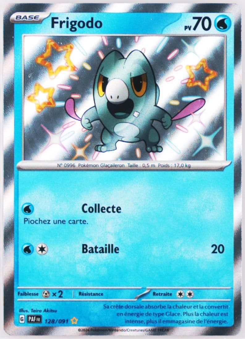 Frigibax Shiny Rare (128) 2024 Pokemon French Paf FR-Paldean Fates