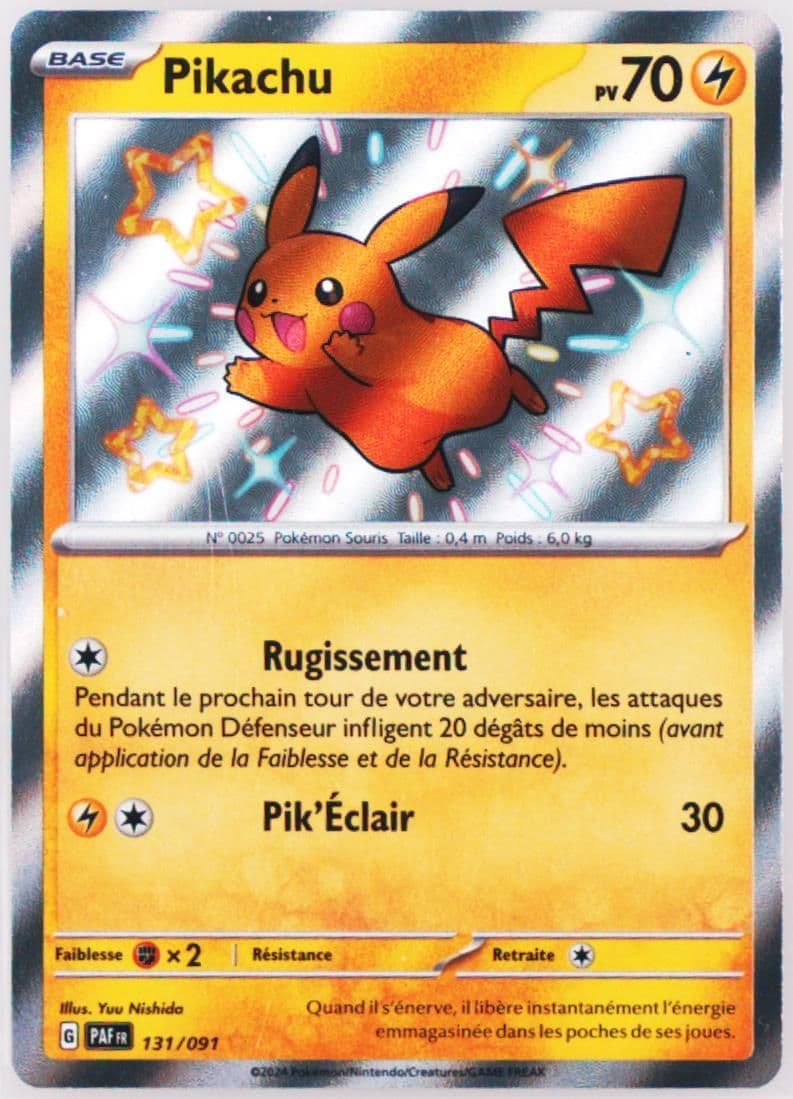 Pikachu Shiny Rare (131) 2024 Pokemon French Paf FR-Paldean Fates