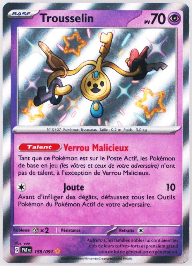 Klefki Shiny Rare (159) 2024 Pokemon French Paf FR-Paldean Fates
