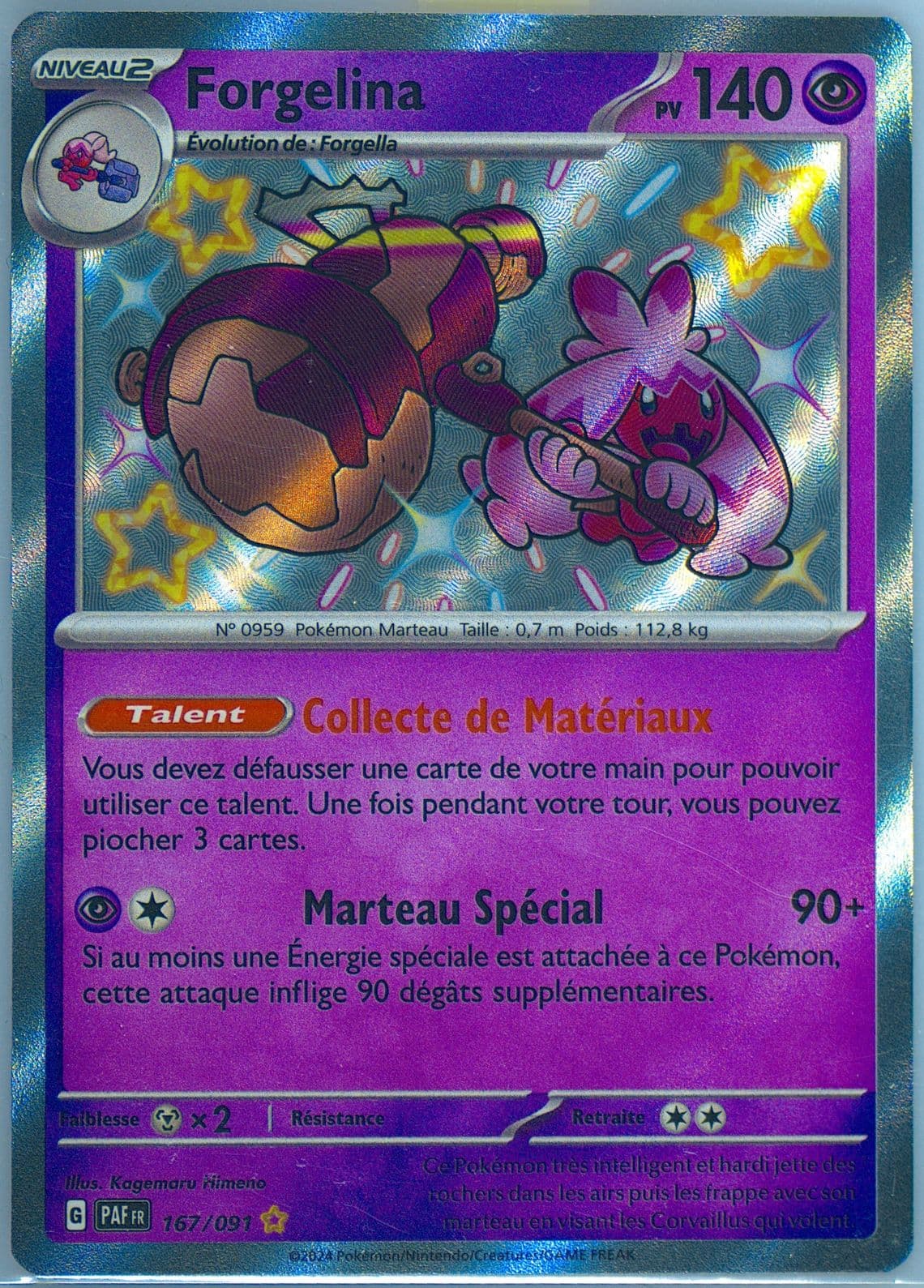 Tinkaton Shiny Rare (167) 2024 Pokemon French Paf FR-Paldean Fates