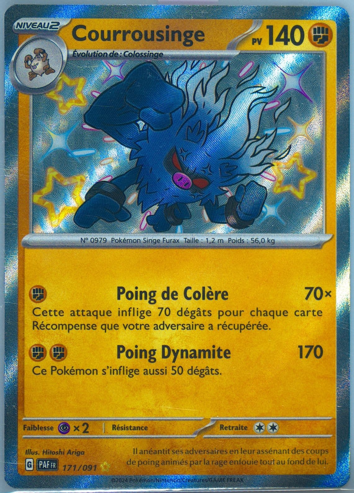 Annihilape Shiny Rare (171) 2024 Pokemon French Paf FR-Paldean Fates