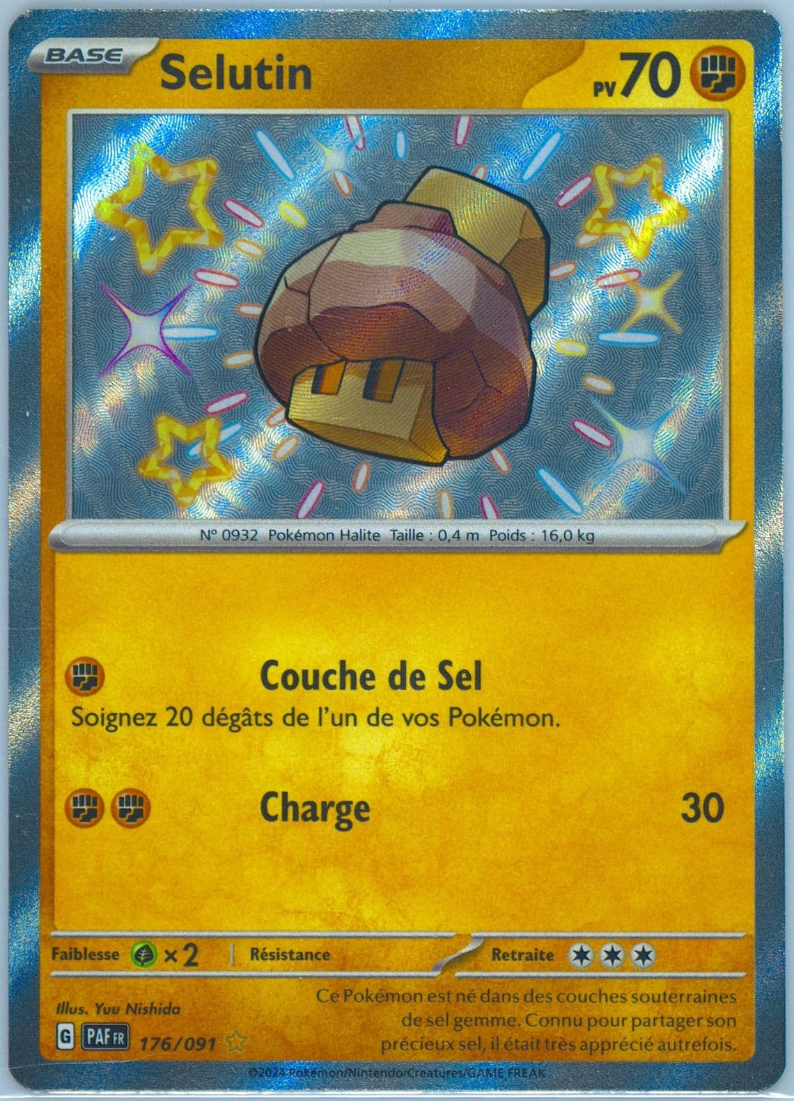 Nacli Shiny Rare (176) 2024 Pokemon French Paf FR-Paldean Fates