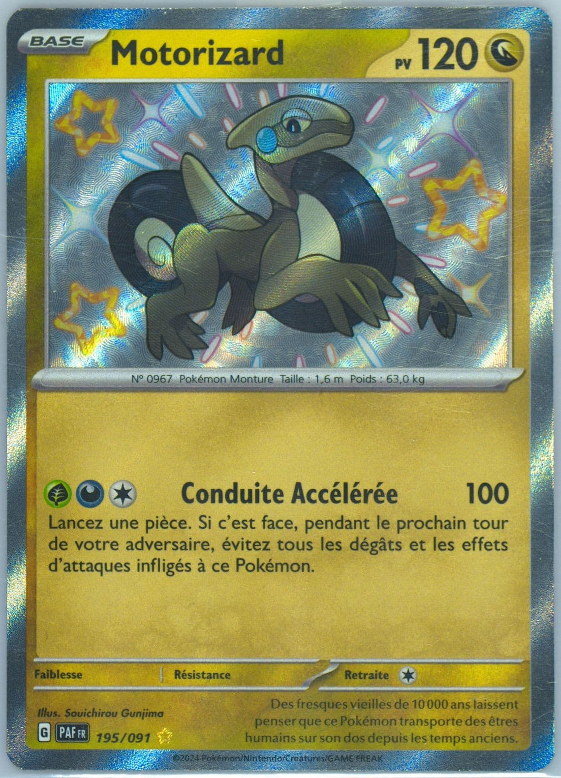 Cyclizar Shiny Rare (195) 2024 Pokemon French Paf FR-Paldean Fates